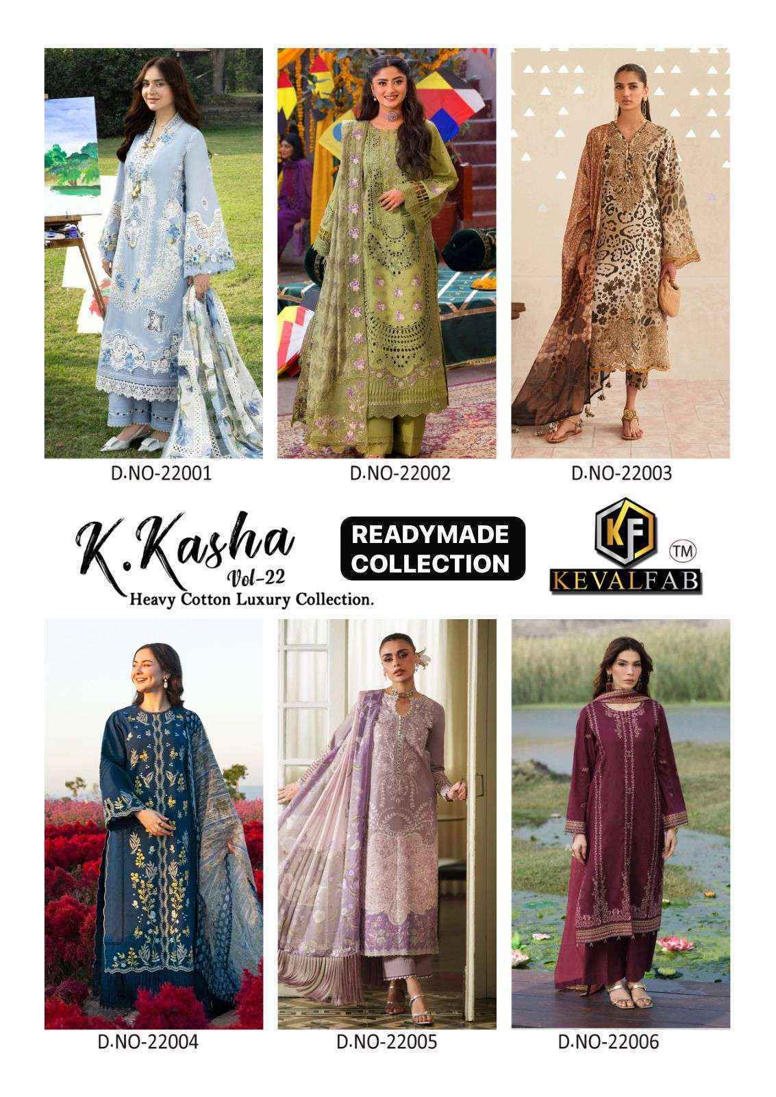 Keval Fab K Kasha Vol 22 Readymade Cotton Suit _ Wholesale Surat Rate ( 6 Pcs Catalog )