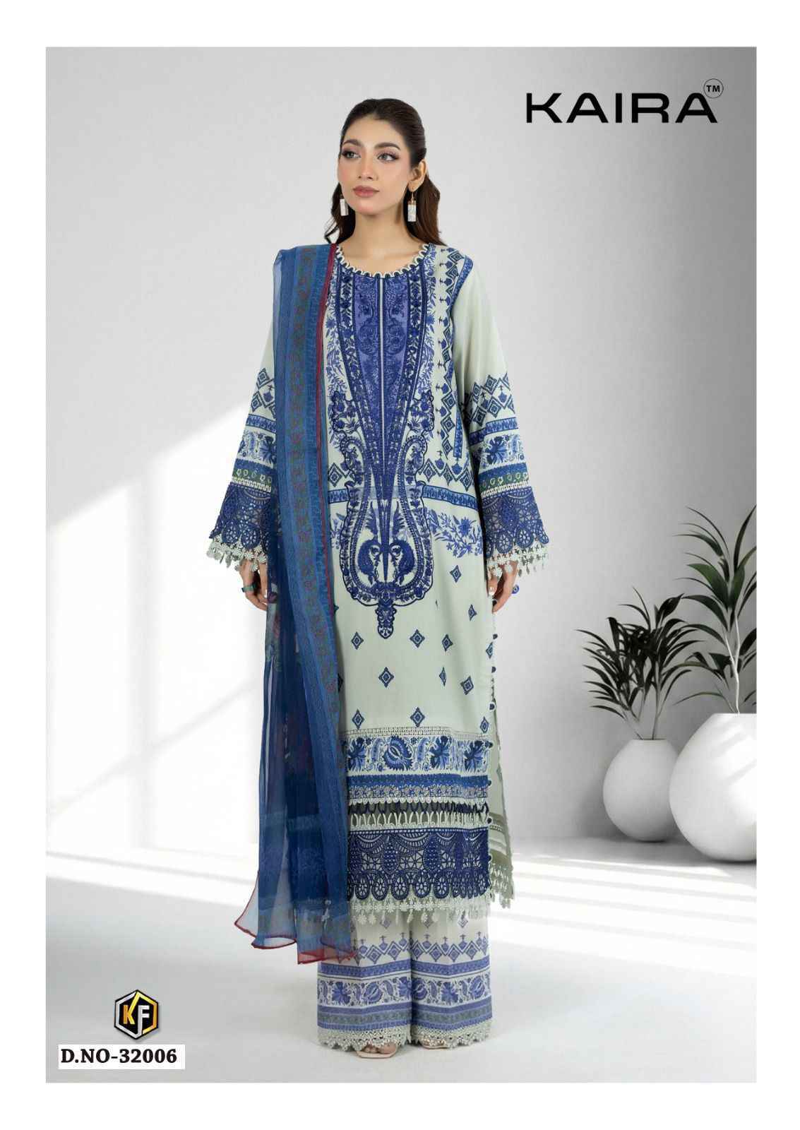 Keval Fab Kaira Vol 32 Lawn Cotton Dress Material _  Wholesale Catalogue Surat ( 6 Pcs catalog )