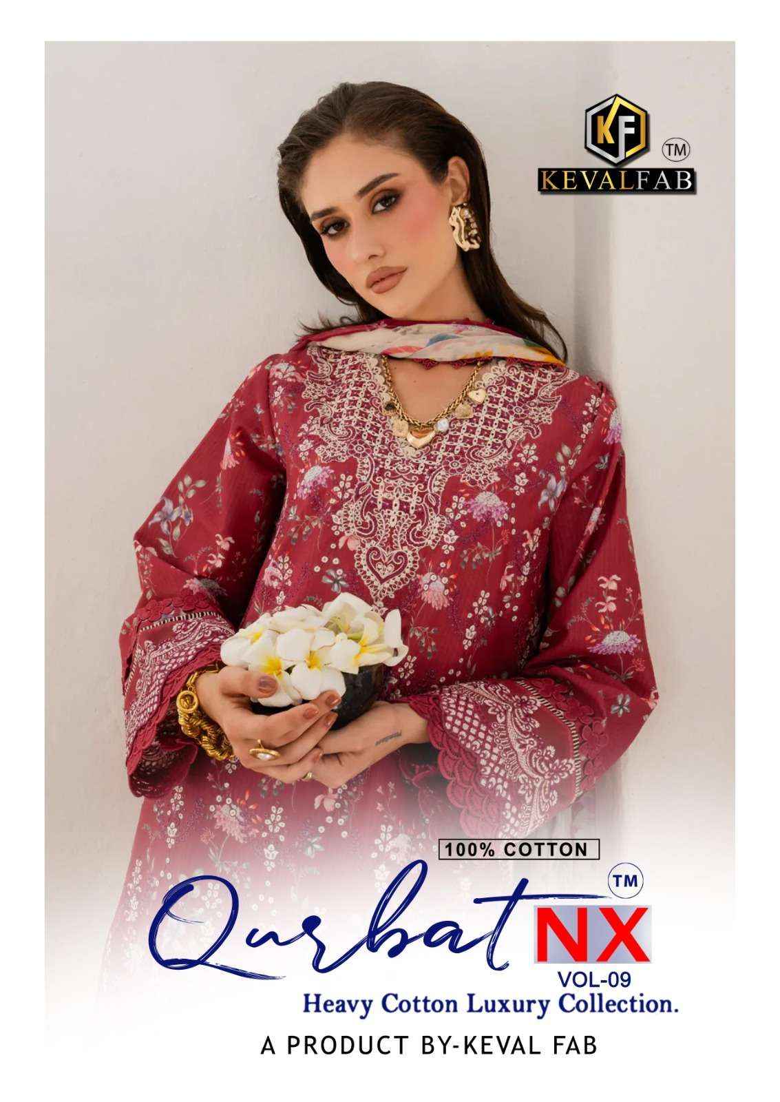 Keval Fab Qurbat Nx Vol 9 Readymade Karachi Cotton Suit Catalog Suppliers