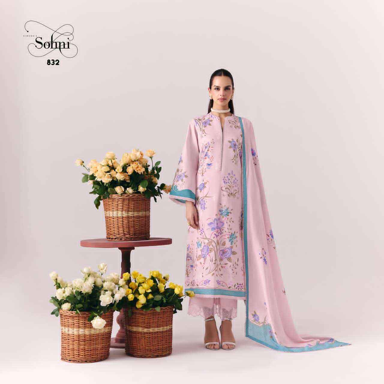 Kimora Sohni Coral Pure Cotton Premium Wear Suit Wholesale Surat Rate ( 4 Pcs Catalog )