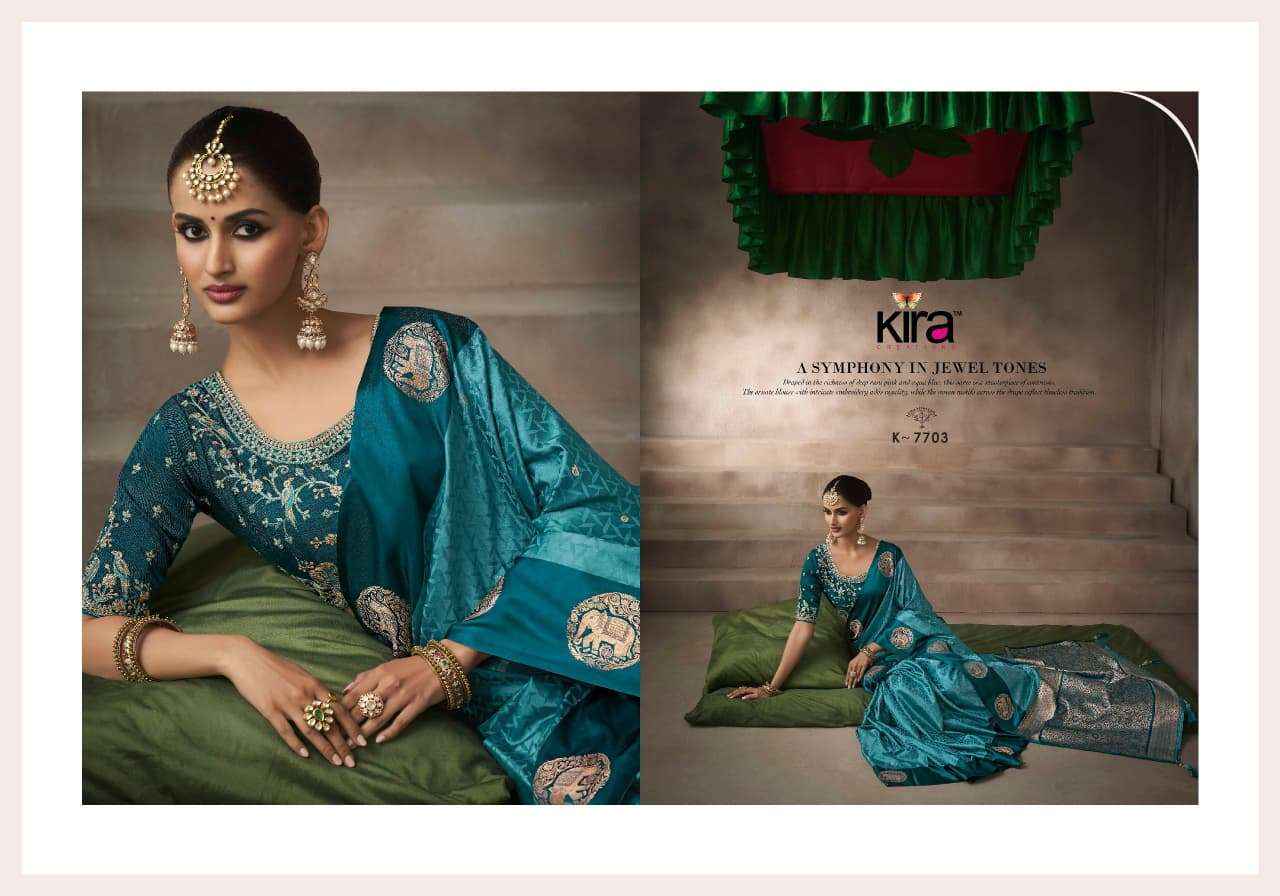Kira Kalki Silk Satin Designer Saree Collection Wholesale Market Surat Rate ( 8 Pcs Catalog )