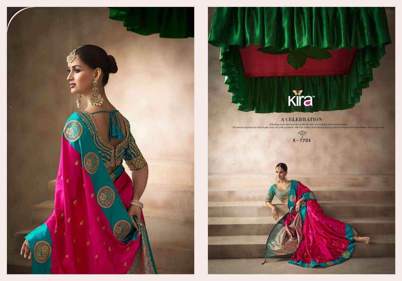 Kira Kalki Silk Satin Designer Saree Collection Wholesale Market Surat Rate ( 8 Pcs Catalog )