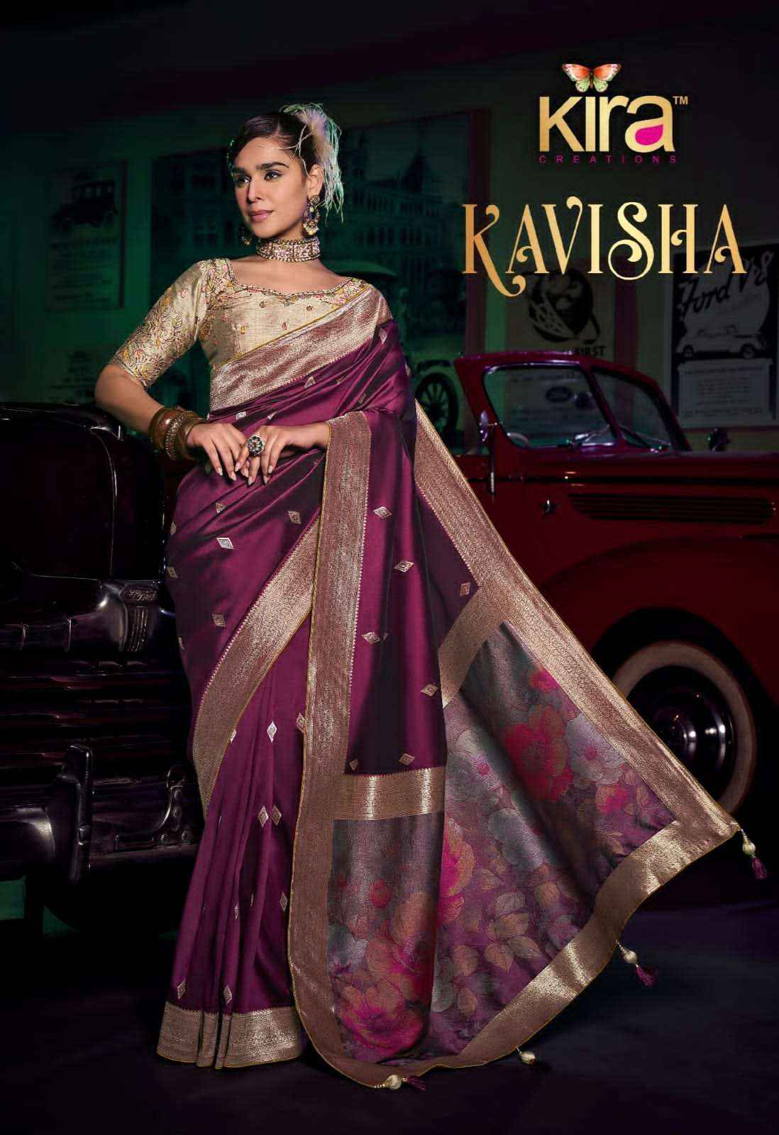 Kira Kavisha 7101 to 7106 Pure Silk Saree _ Wholesale Surat Rate ( 6 Pcs Catalog )