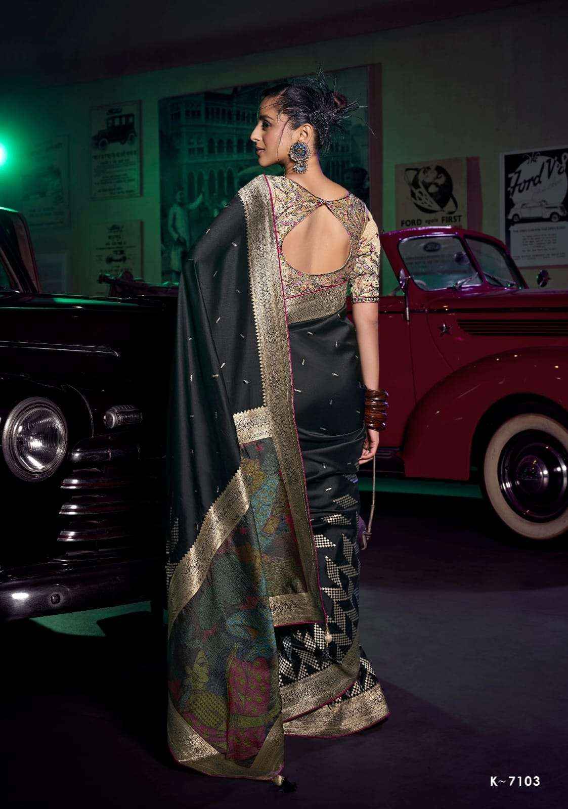 Kira Kavisha 7101 to 7106 Pure Silk Saree _ Wholesale Surat Rate ( 6 Pcs Catalog )