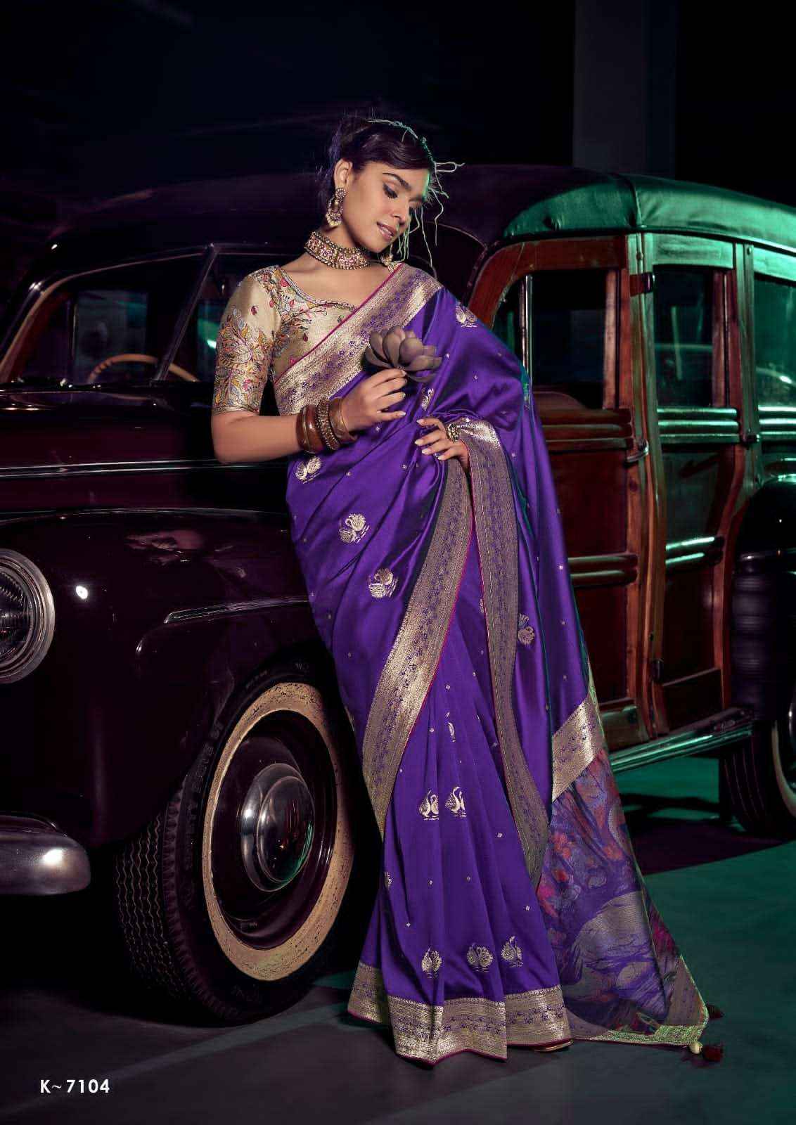 Kira Kavisha 7101 to 7106 Pure Silk Saree _ Wholesale Surat Rate ( 6 Pcs Catalog )