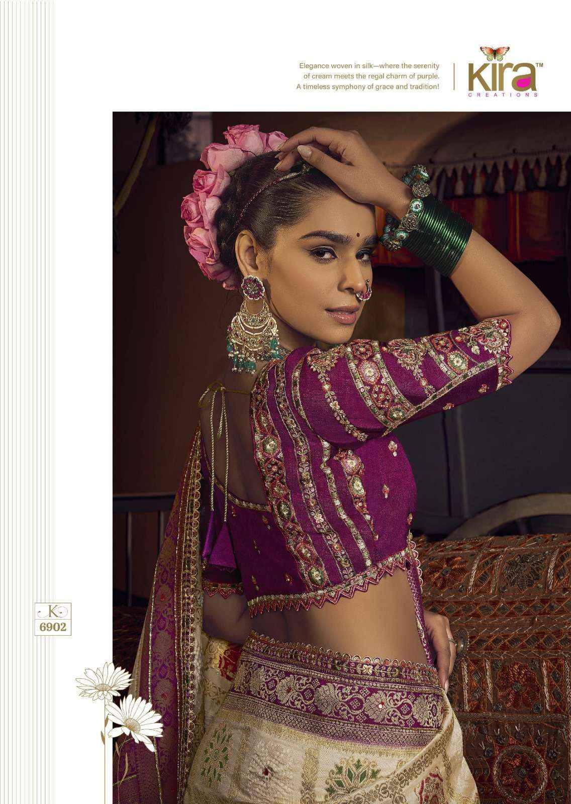Kira Kimayra 6901 to 6906 Handwork Dola Silk Saree latest _ Surat Textile Market ( 6 Pcs Catalog )