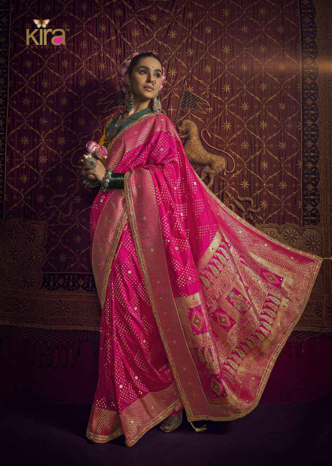Kira Kimayra 6901 to 6906 Handwork Dola Silk Saree latest _ Surat Textile Market ( 6 Pcs Catalog )