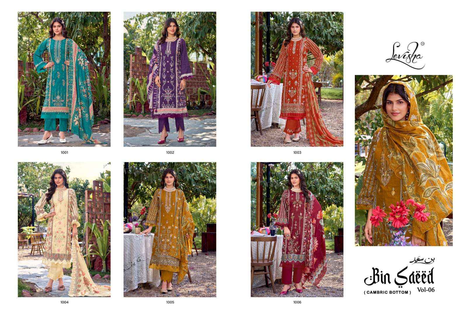 Levisha Bin Saeed Nx Vol 6 factory direct wholesale clothing india for ladies ( 6 Pcs Catalogue )