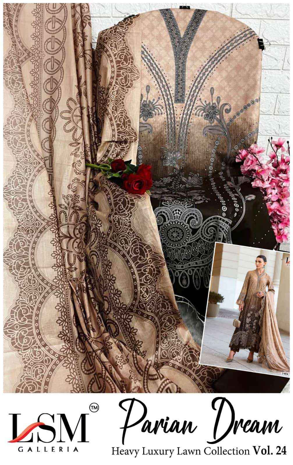 Lsm Parian Dream Vol 24 Printed Pure Lawn Dress Material Wholesale Surat rate ( 6 Pcs Catalog )
