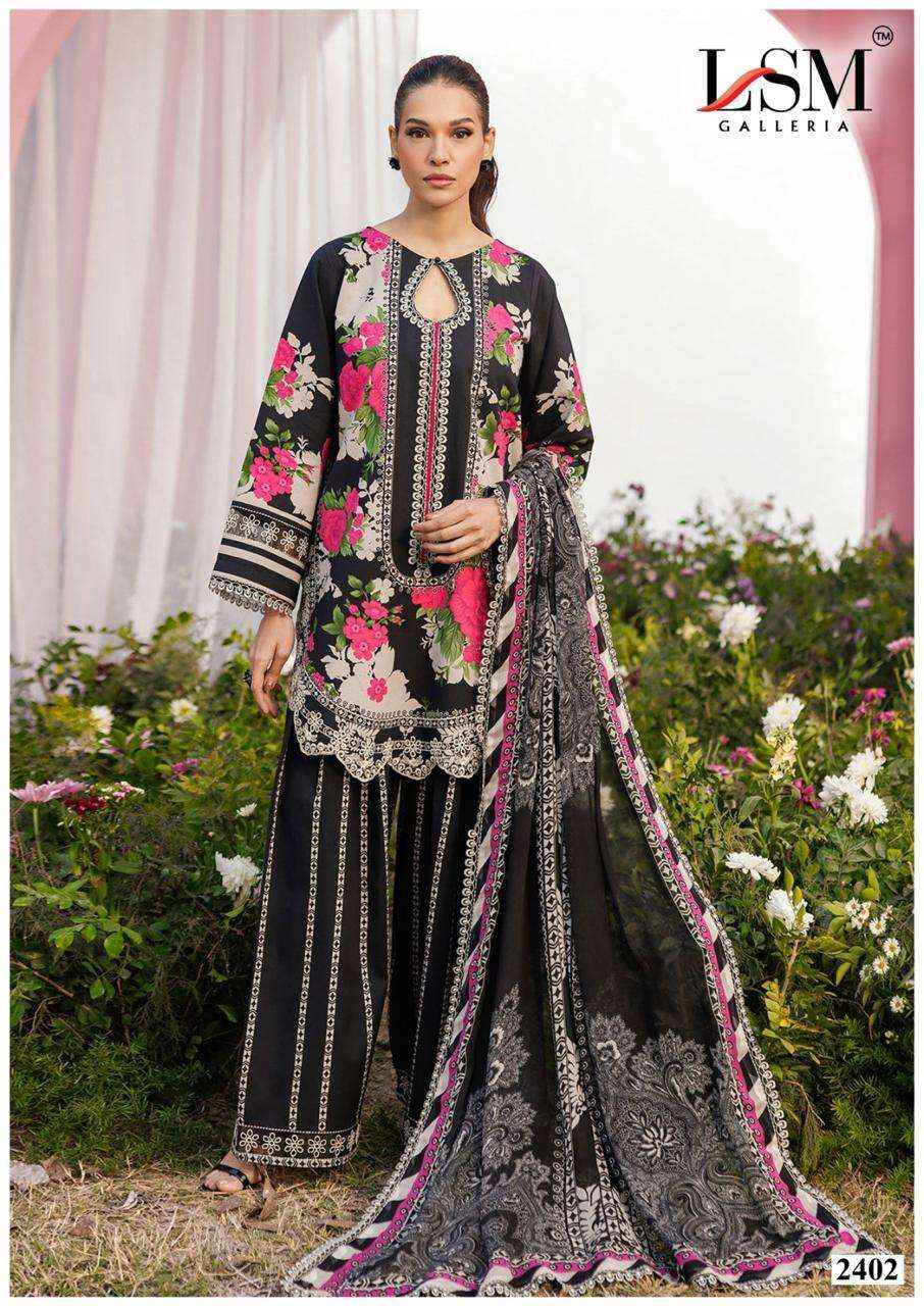 Lsm Parian Dream Vol 24 Printed Pure Lawn Dress Material Wholesale Surat rate ( 6 Pcs Catalog )