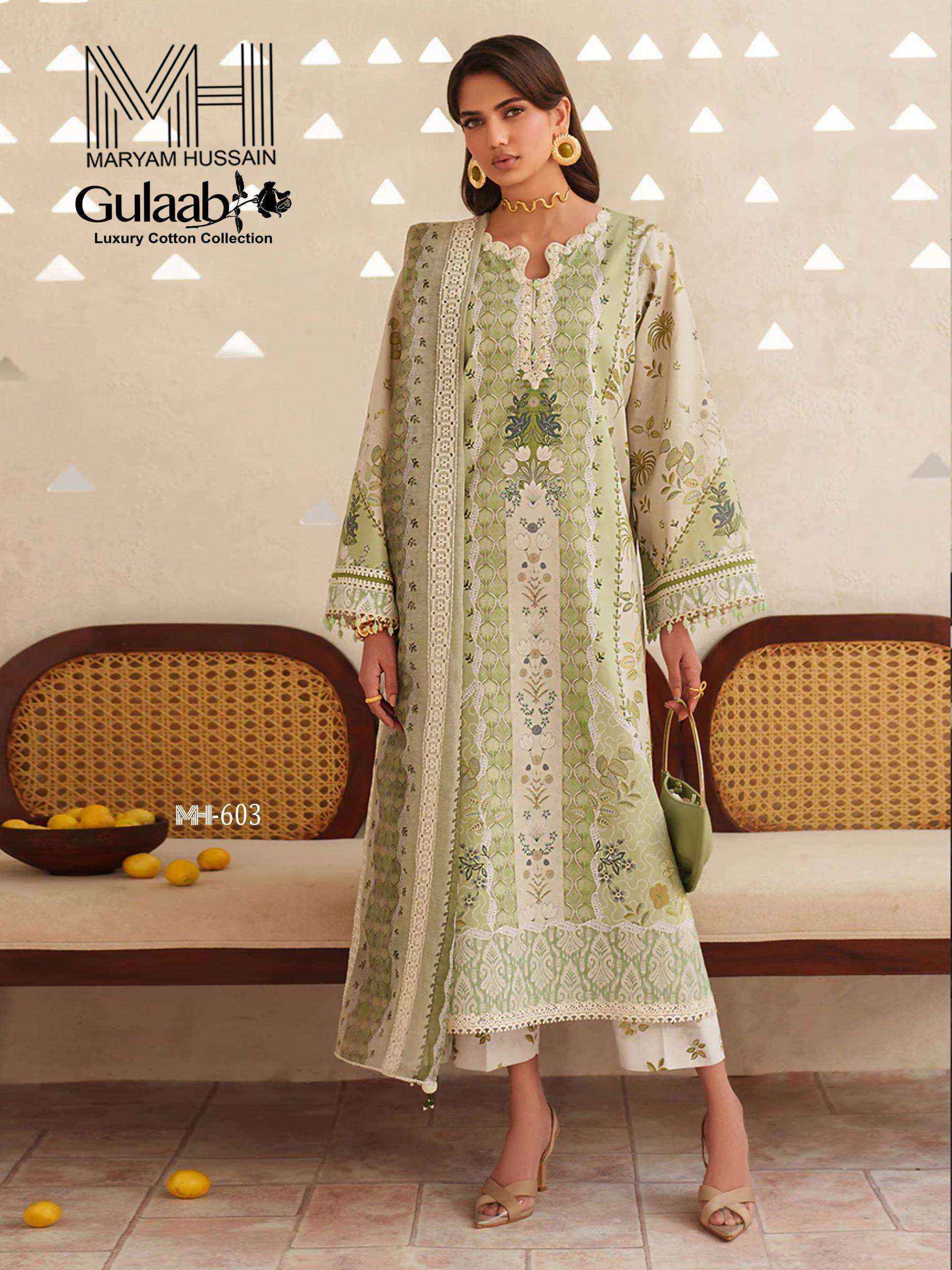 Maryam Hussain Gulaab Vol 6 Dress Material Wholesale Dealer Surat ( 6 pc Catalogue )
