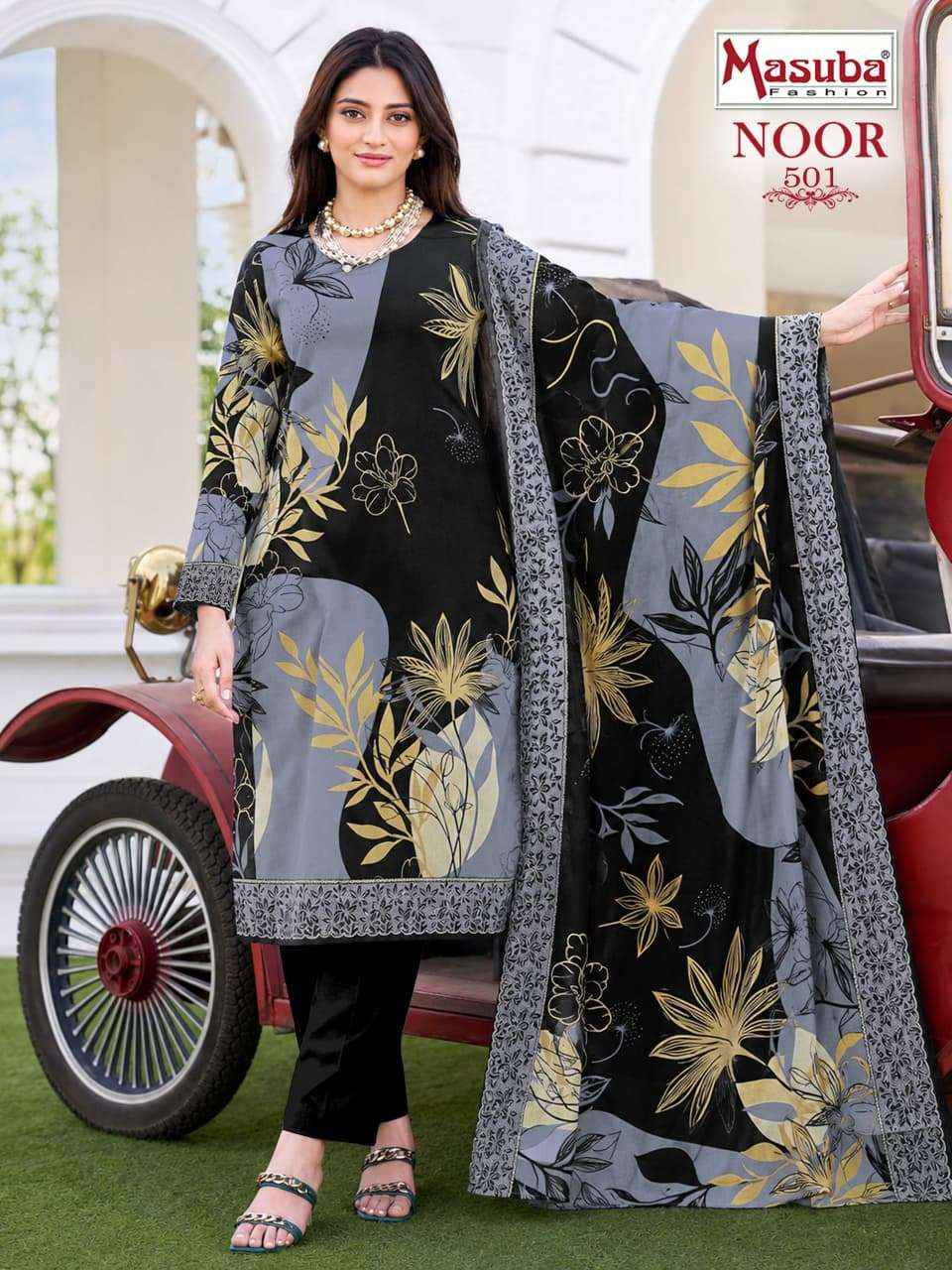 Masuba Fashion Noor Vol 5 Digital Printed Cotton Dress _ Wholesale Surat Rate ( 10 Pcs Catalog )