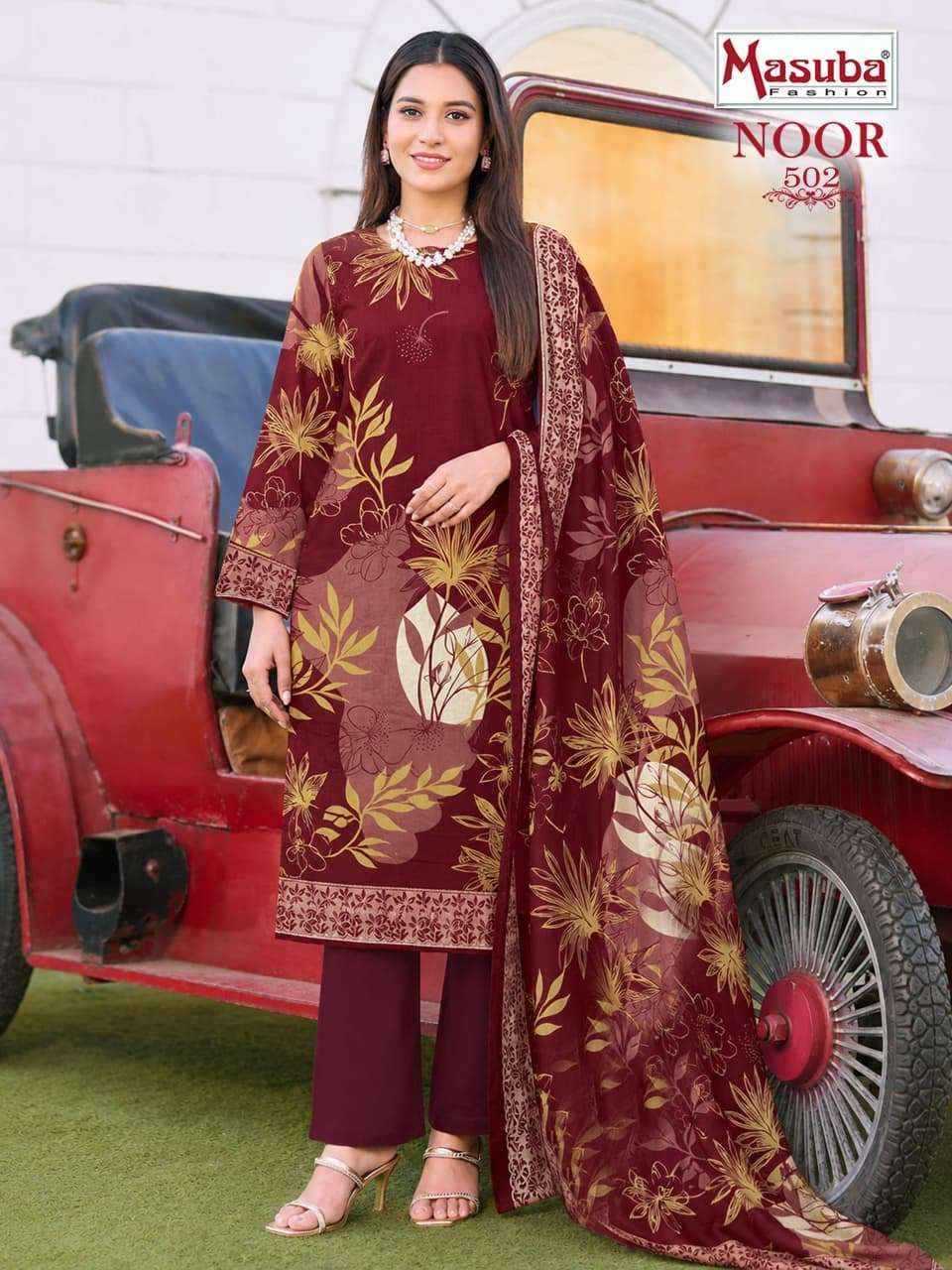 Masuba Fashion Noor Vol 5 Digital Printed Cotton Dress _ Wholesale Surat Rate ( 10 Pcs Catalog )