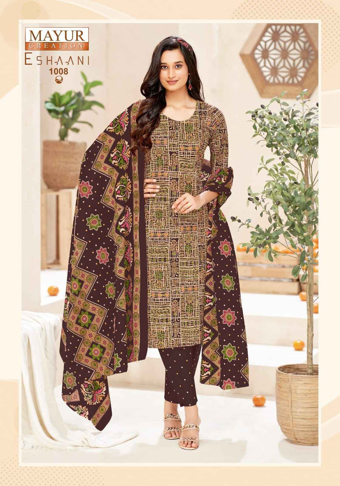 Mayur Creation Eshaani Cotton Dress Material  _ Wholesale Market Price ( 10 Pcs Catalog )