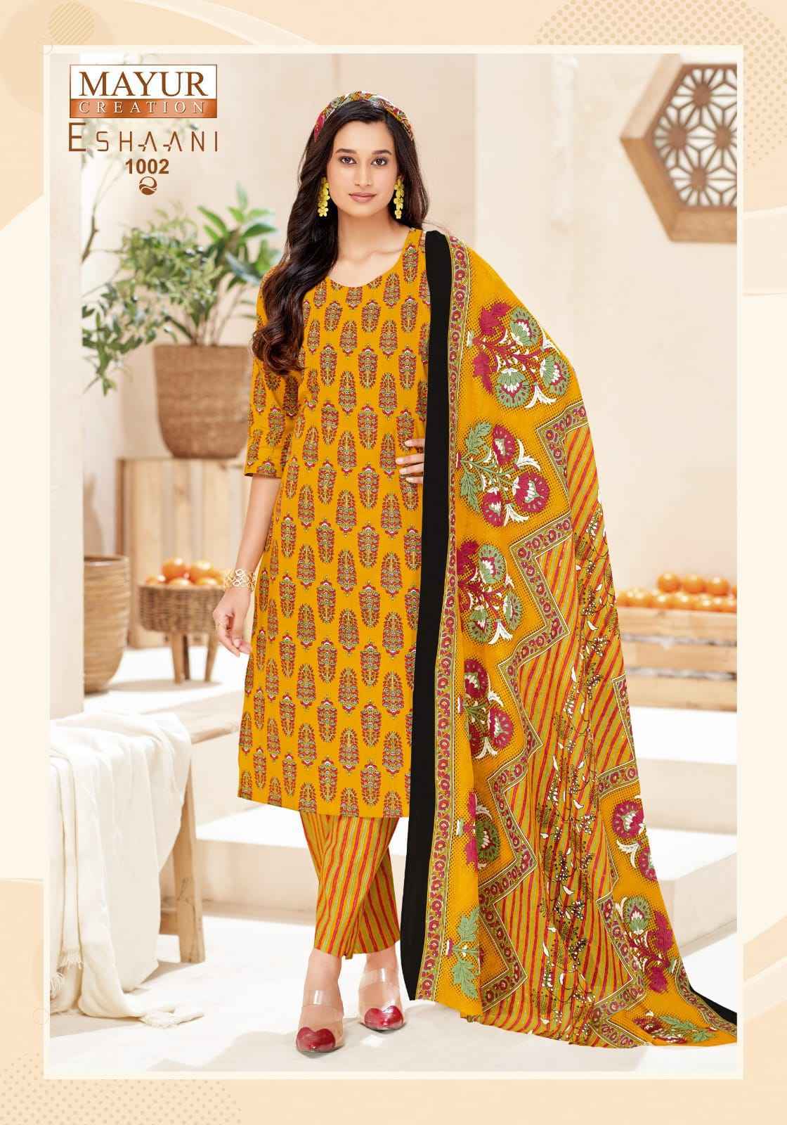 Mayur Creation Eshaani Cotton Dress Material  _ Wholesale Market Price ( 10 Pcs Catalog )