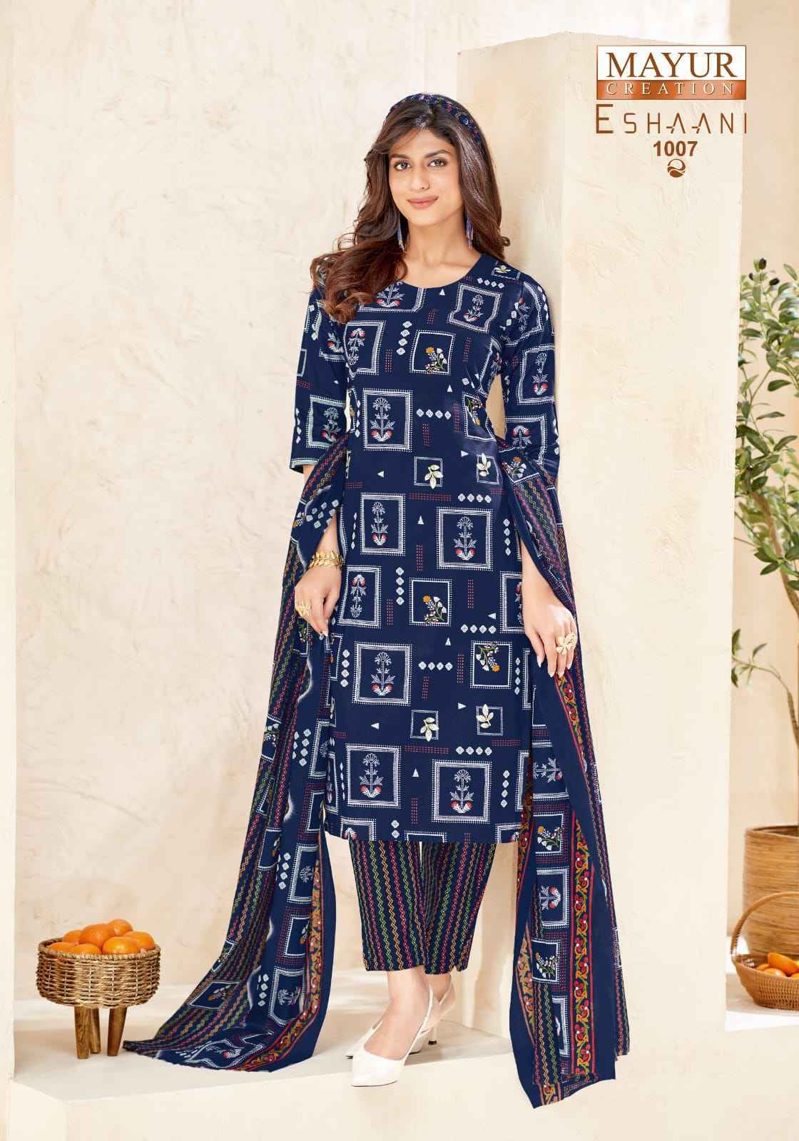 Mayur Creation Eshaani Cotton Dress Material  _ Wholesale Market Price ( 10 Pcs Catalog )