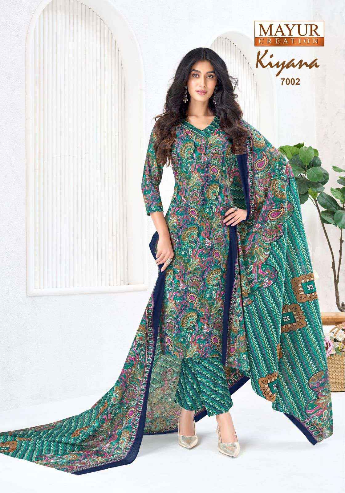MAYUR CREATION KIYANA VOL 7 COTTON PRINTED LADIES DRESS MATERIAL _ WHOLESALE SURAT PRICE ( 10 PCS CATALOG )