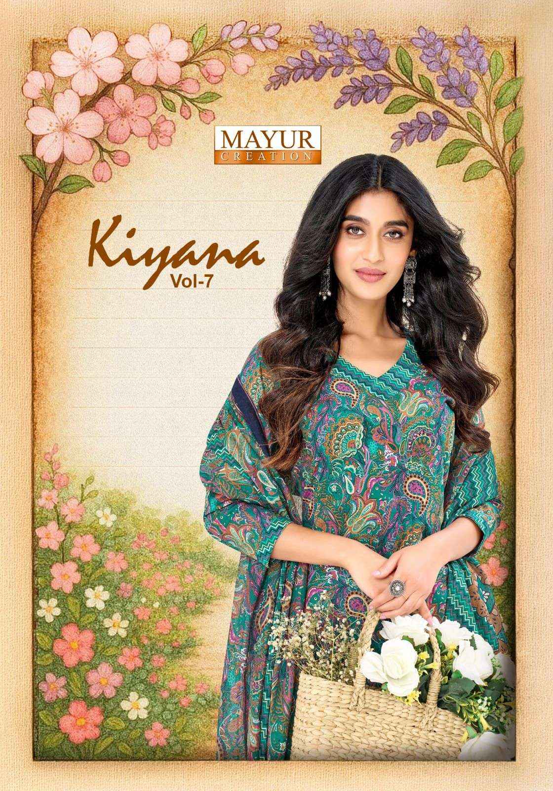 MAYUR CREATION KIYANA VOL 7 COTTON PRINTED LADIES DRESS MATERIAL _ WHOLESALE SURAT PRICE ( 10 PCS CATALOG )