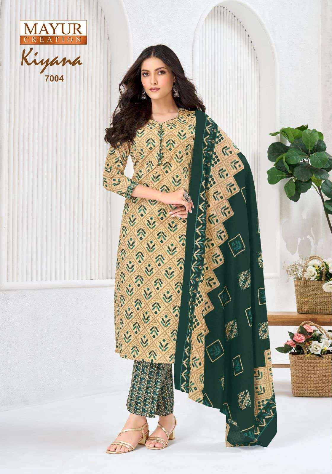 MAYUR CREATION KIYANA VOL 7 COTTON PRINTED LADIES DRESS MATERIAL _ WHOLESALE SURAT PRICE ( 10 PCS CATALOG )