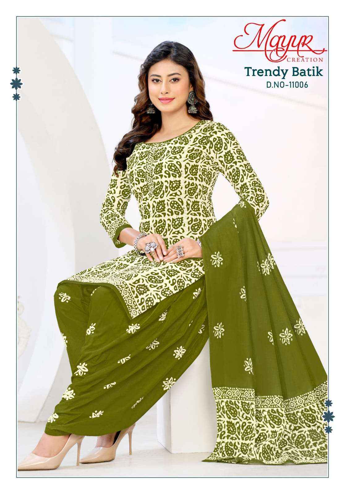 Mayur Trendy Batik Vol 11 Pure Cotton Ladies Suit Catalog Suppliers