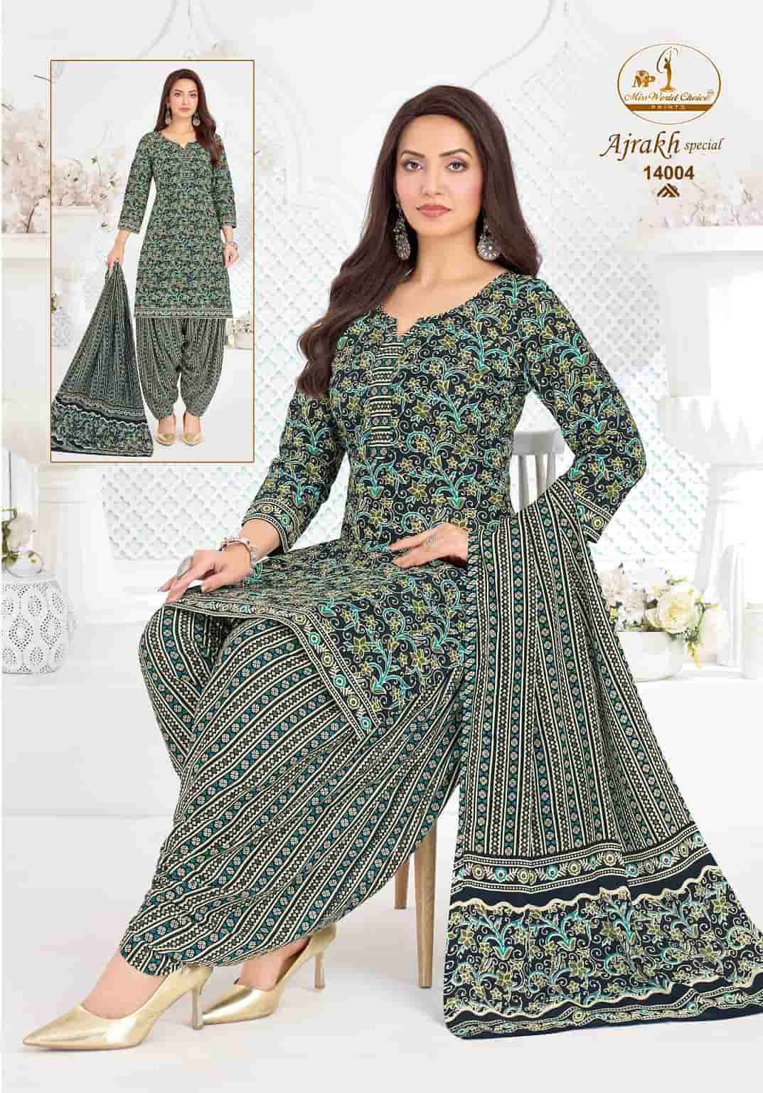 Miss World Choice Ajrakh Special Vol 14 Readymade Cotton Suit _ Wholesale Surat ( 10 Pcs Catalog )