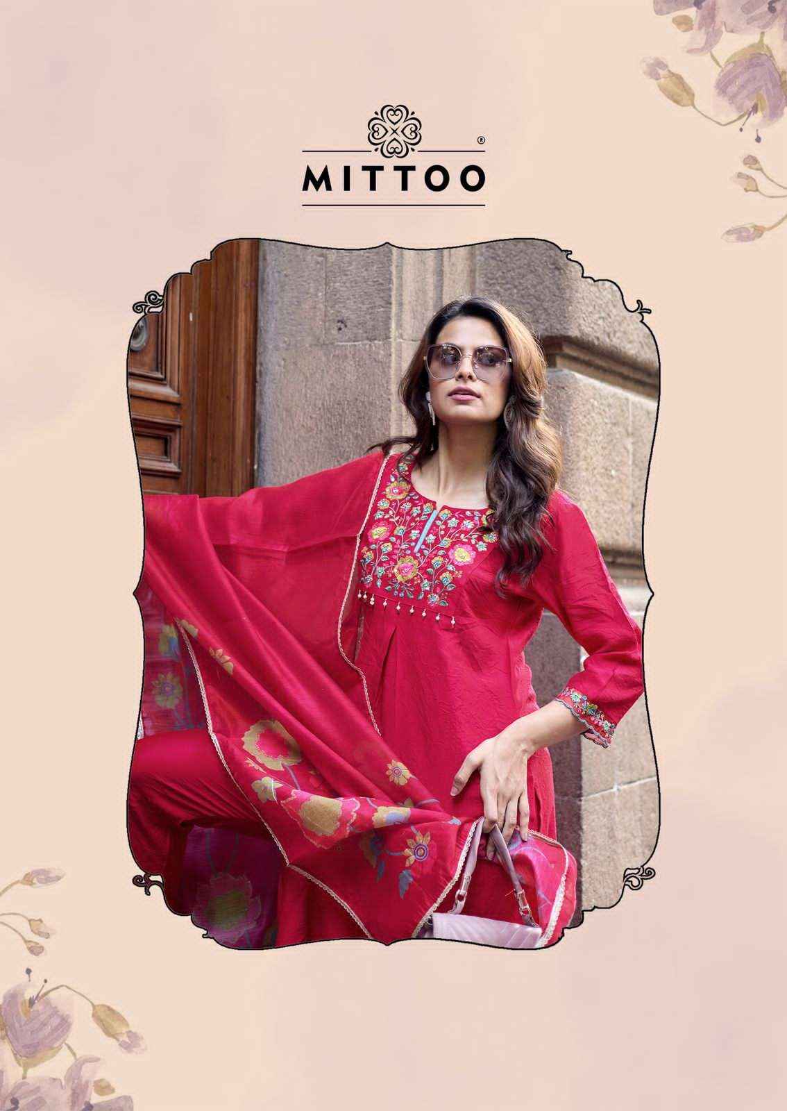 Mittoo Aarzoo Readymade Fancy 3 Piece Dress Wholesale Surat Rate ( 6 Pcs Catalog )