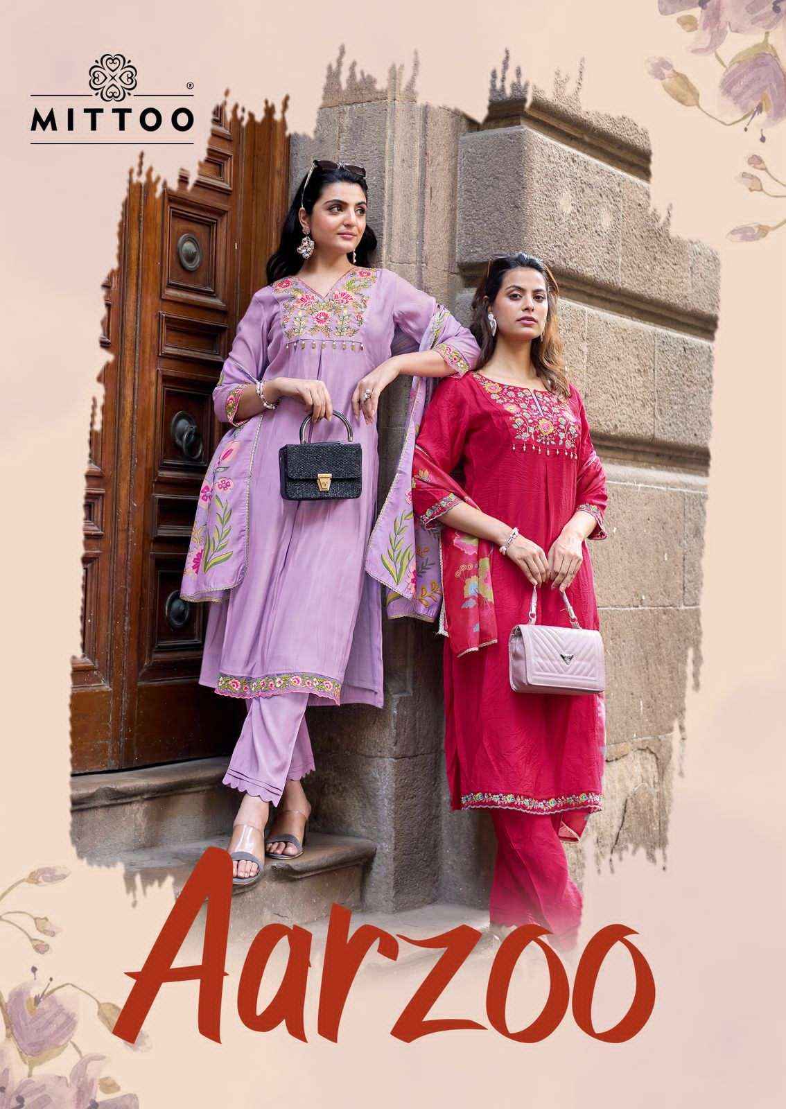 Mittoo Aarzoo Readymade Fancy 3 Piece Dress Wholesale Surat Rate ( 6 Pcs Catalog )
