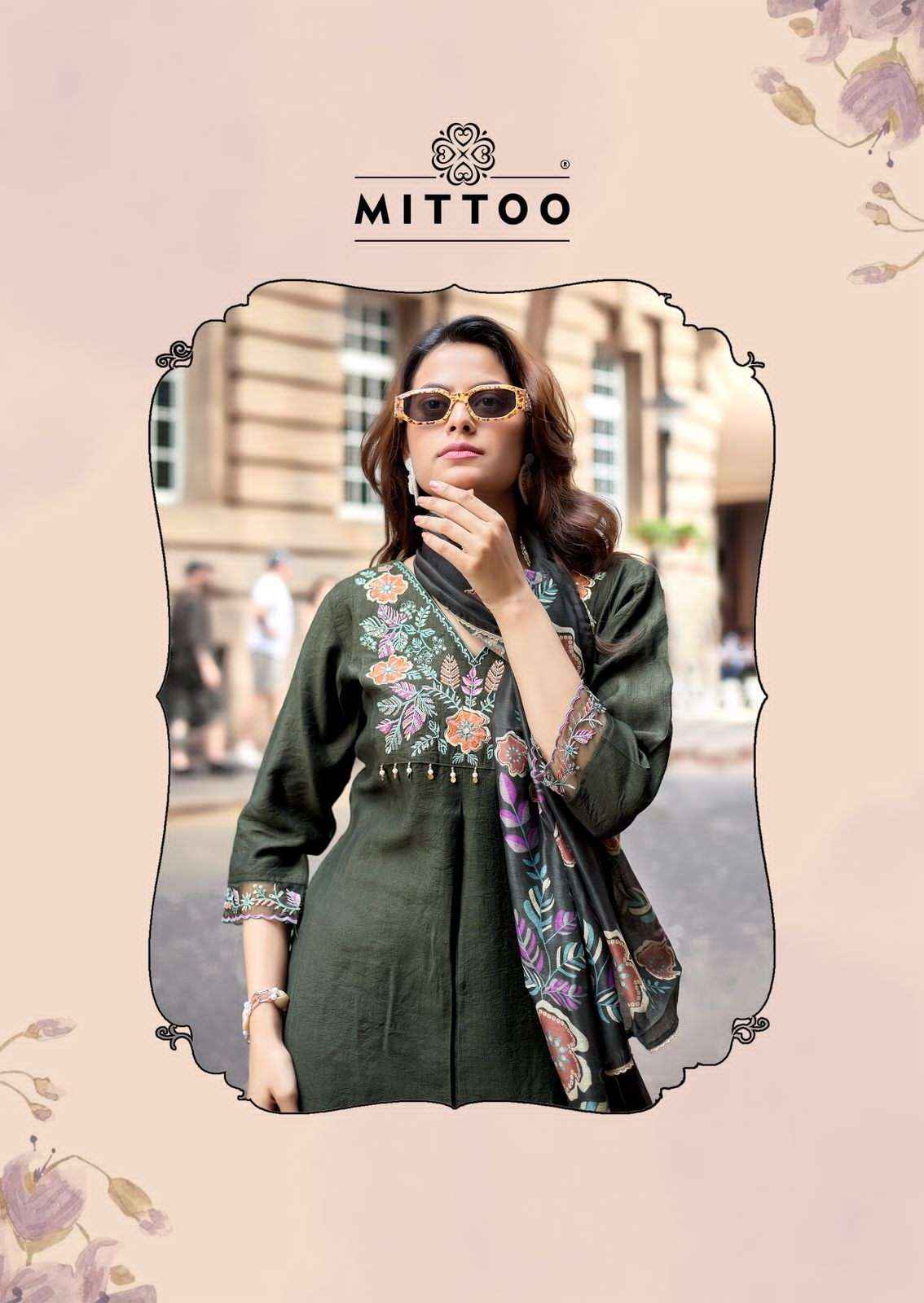 Mittoo Aarzoo Readymade Fancy 3 Piece Dress Wholesale Surat Rate ( 6 Pcs Catalog )