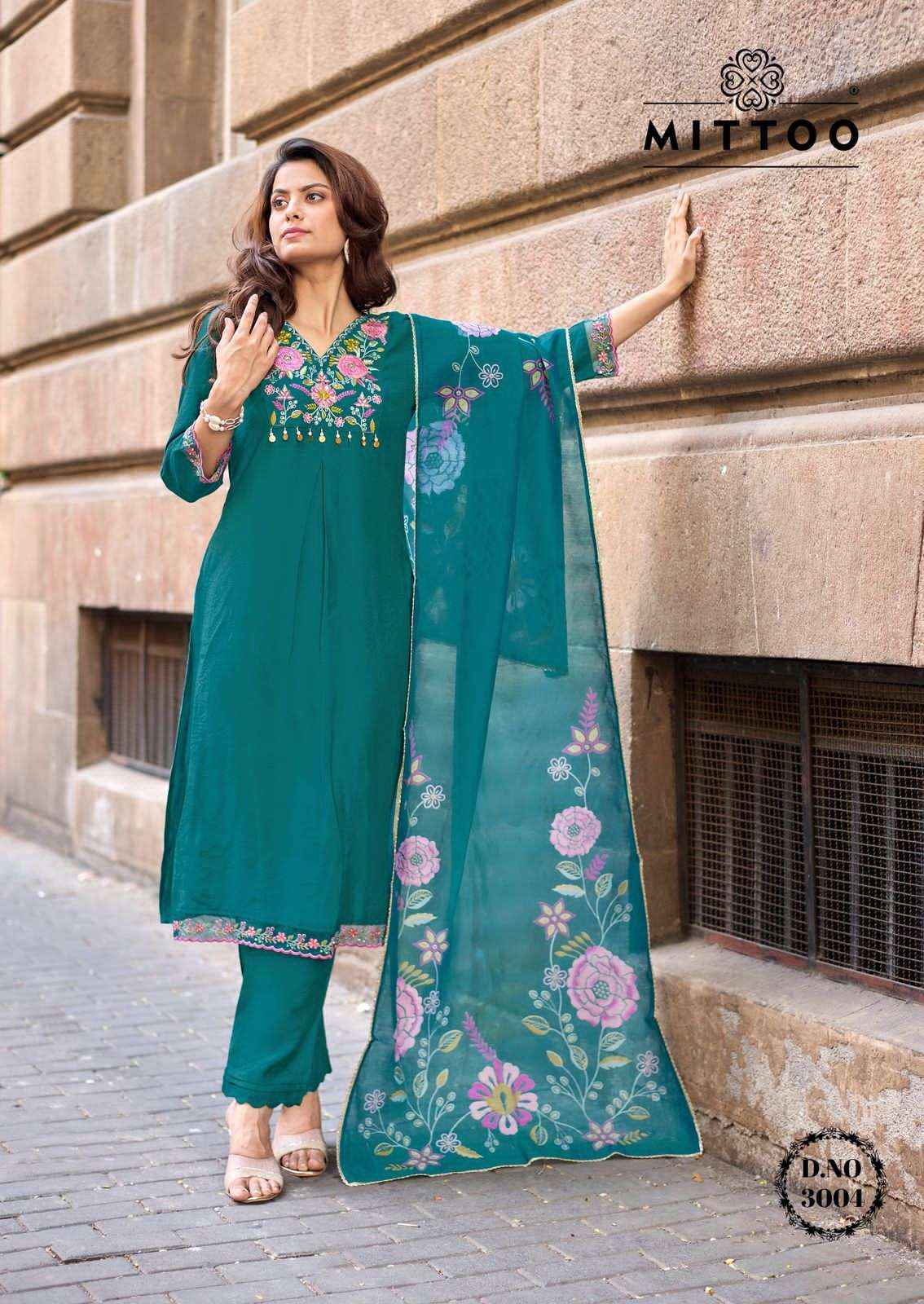 Mittoo Aarzoo Readymade Fancy 3 Piece Dress Wholesale Surat Rate ( 6 Pcs Catalog )