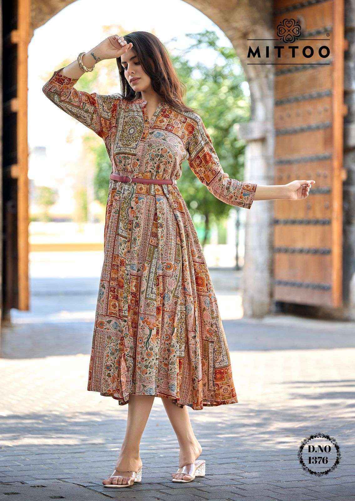 Mittoo Belt Vol 26 Rayon Kurti Surat Wholesale Collection ( 6 Pcs Catalog )