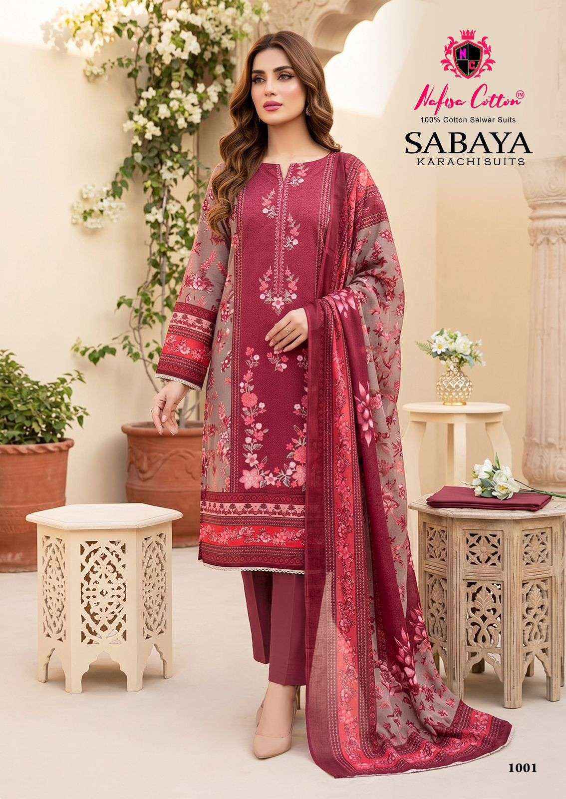 Nafisa Cotton Sabaya Cotton Dress Material _ Wholesale Surat ( 6 Pcs Catalog )