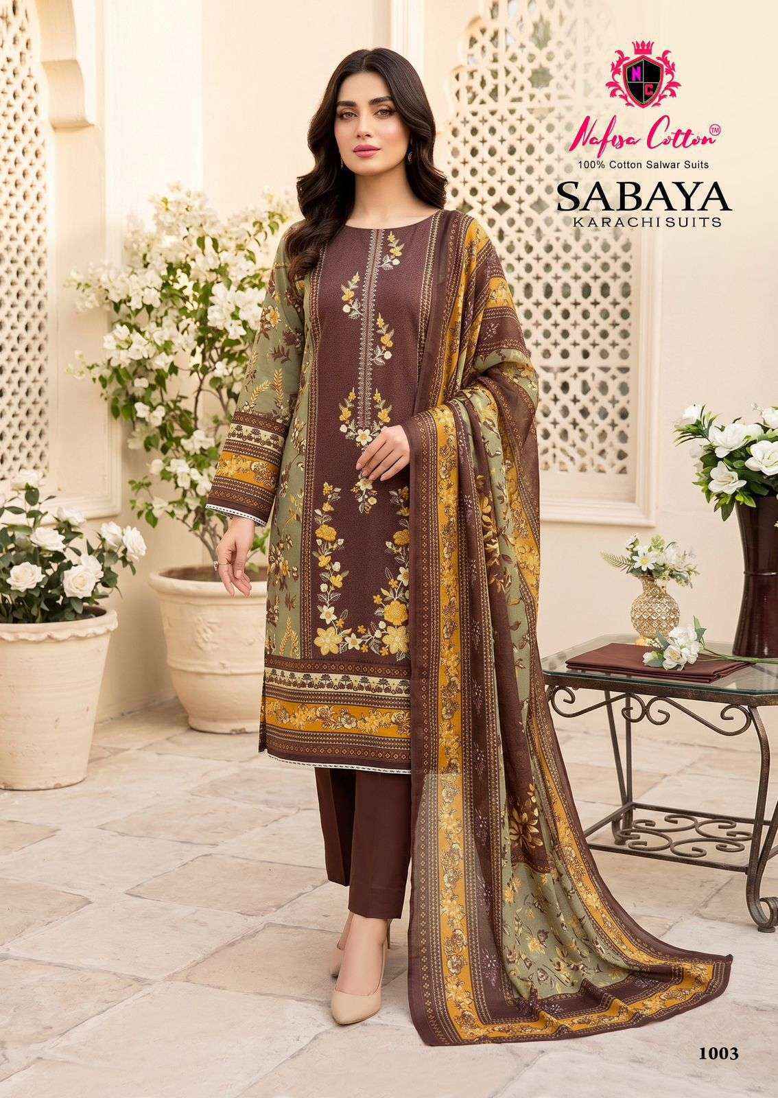 Nafisa Cotton Sabaya Cotton Dress Material _ Wholesale Surat ( 6 Pcs Catalog )