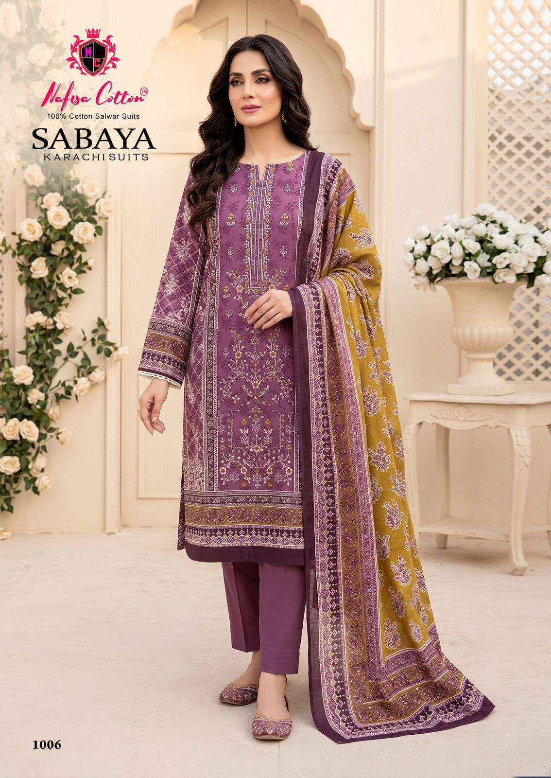 Nafisa Cotton Sabaya Cotton Dress Material _ Wholesale Surat ( 6 Pcs Catalog )