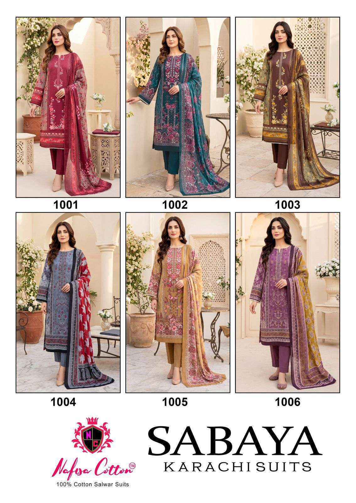 Nafisa Cotton Sabaya Cotton Dress Material _ Wholesale Surat ( 6 Pcs Catalog )