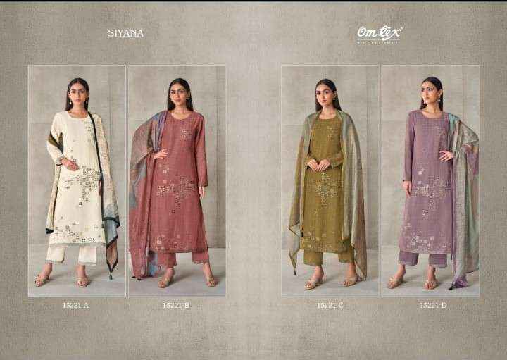 Omtex Siyana Premium Linen Jacquard Suit _ Surat Wholesale Market Price ( 4 Pcs Catalog )