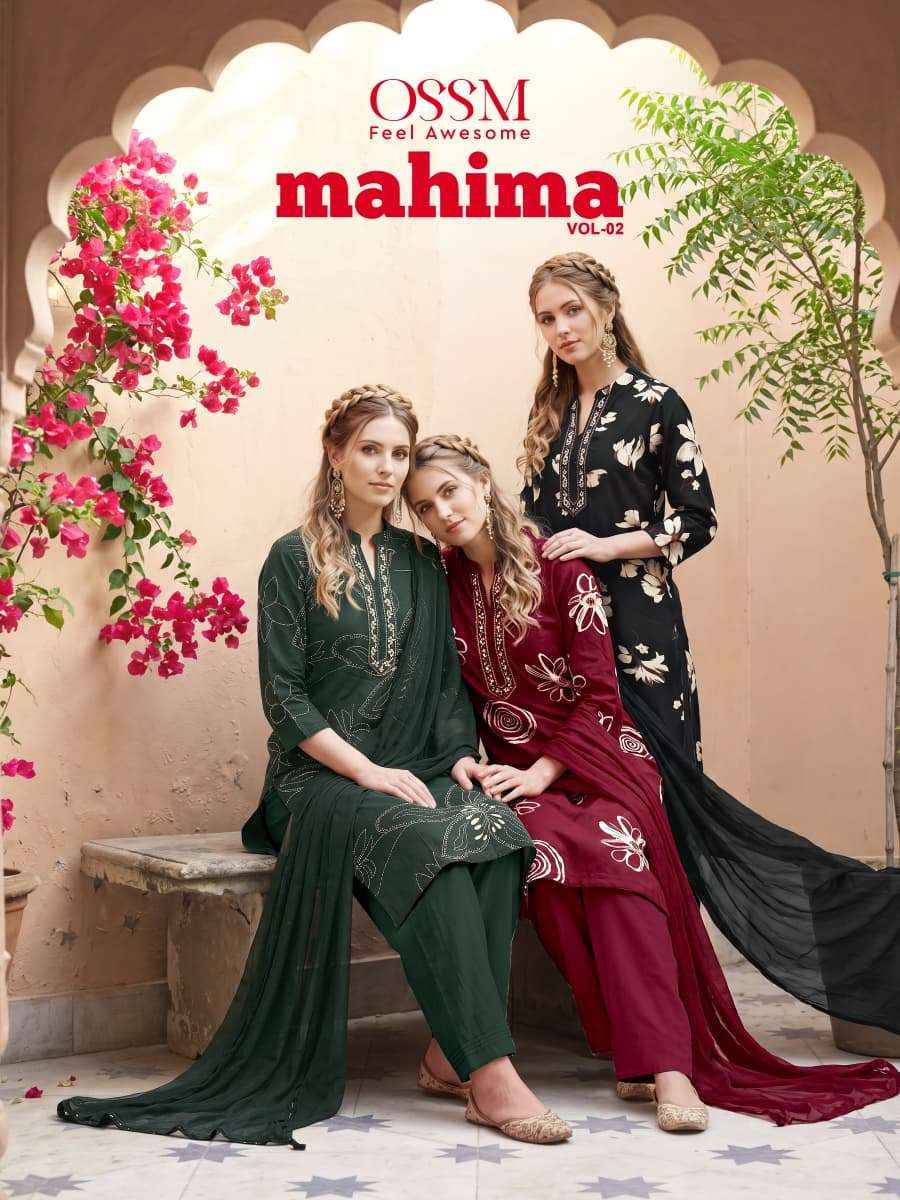 Ossm Mahima Vol 2 Readymade Fancy 3 Piece Set _ Wholesale Surat Collection ( 6 Pcs catalog )