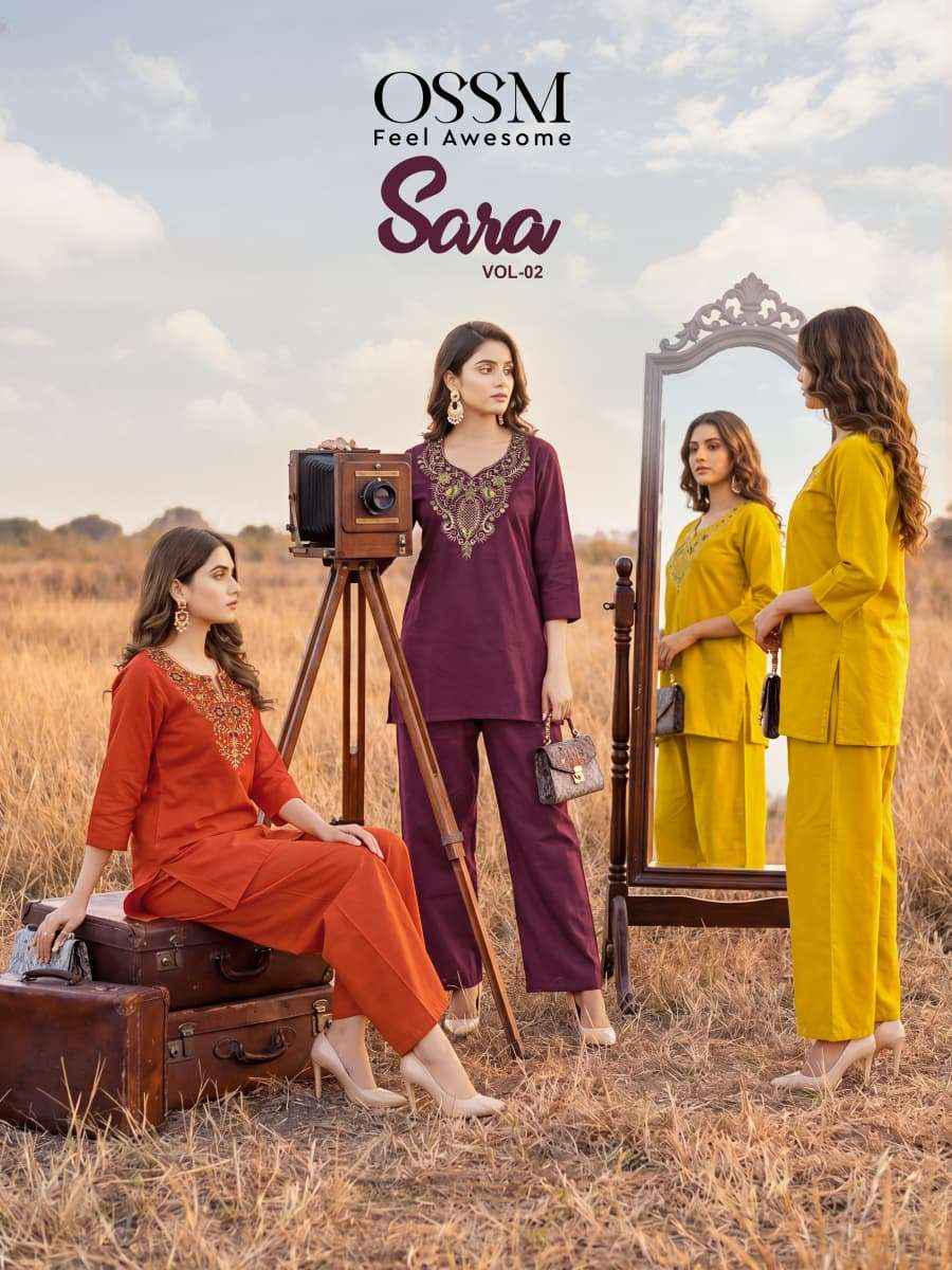 Ossm Sara Vol 2 Premium Wear Cotton Cord Set _ Wholesale Surat Rate ( 6 Pcs Catalog )
