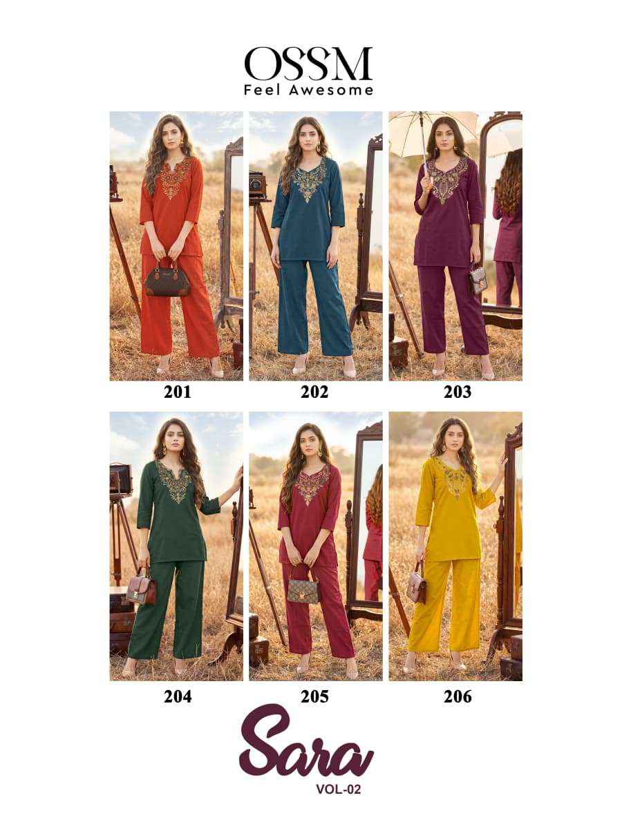 Ossm Sara Vol 2 Premium Wear Cotton Cord Set _ Wholesale Surat Rate ( 6 Pcs Catalog )