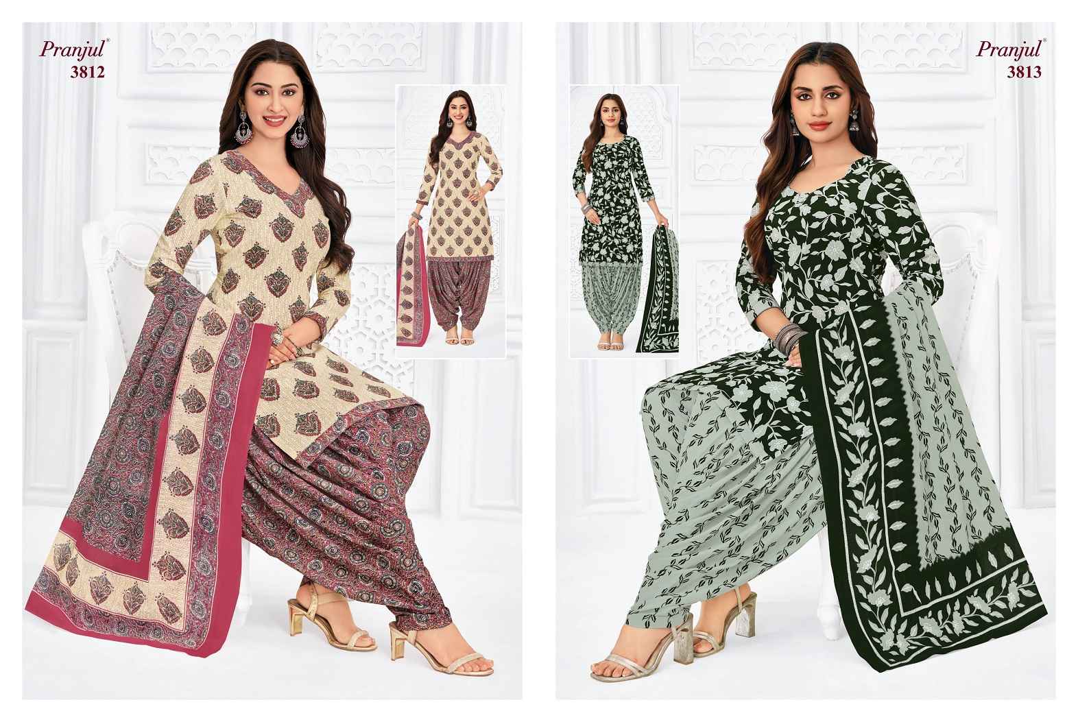 Pranjul Fashion - Buy Priyanshi Vol 38 nx Unstitched Cotton Dress Material ( 6 pcs Catalogue )
