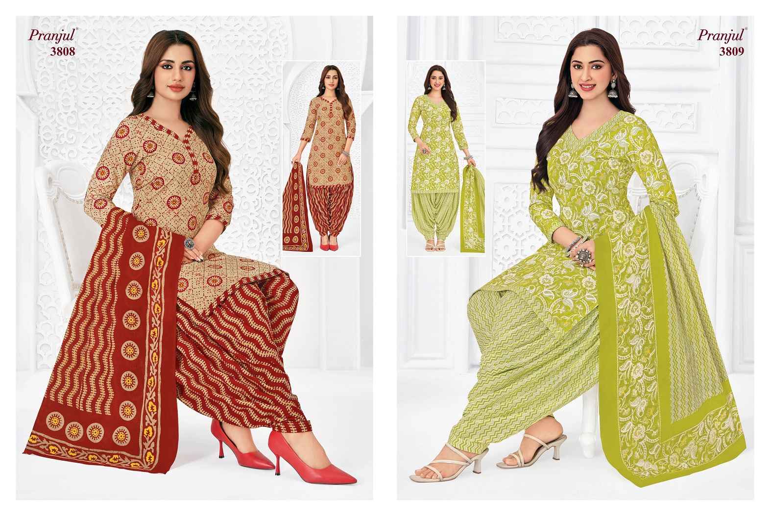 Pranjul Fashion - Buy Priyanshi Vol 38 nx Unstitched Cotton Dress Material ( 6 pcs Catalogue )