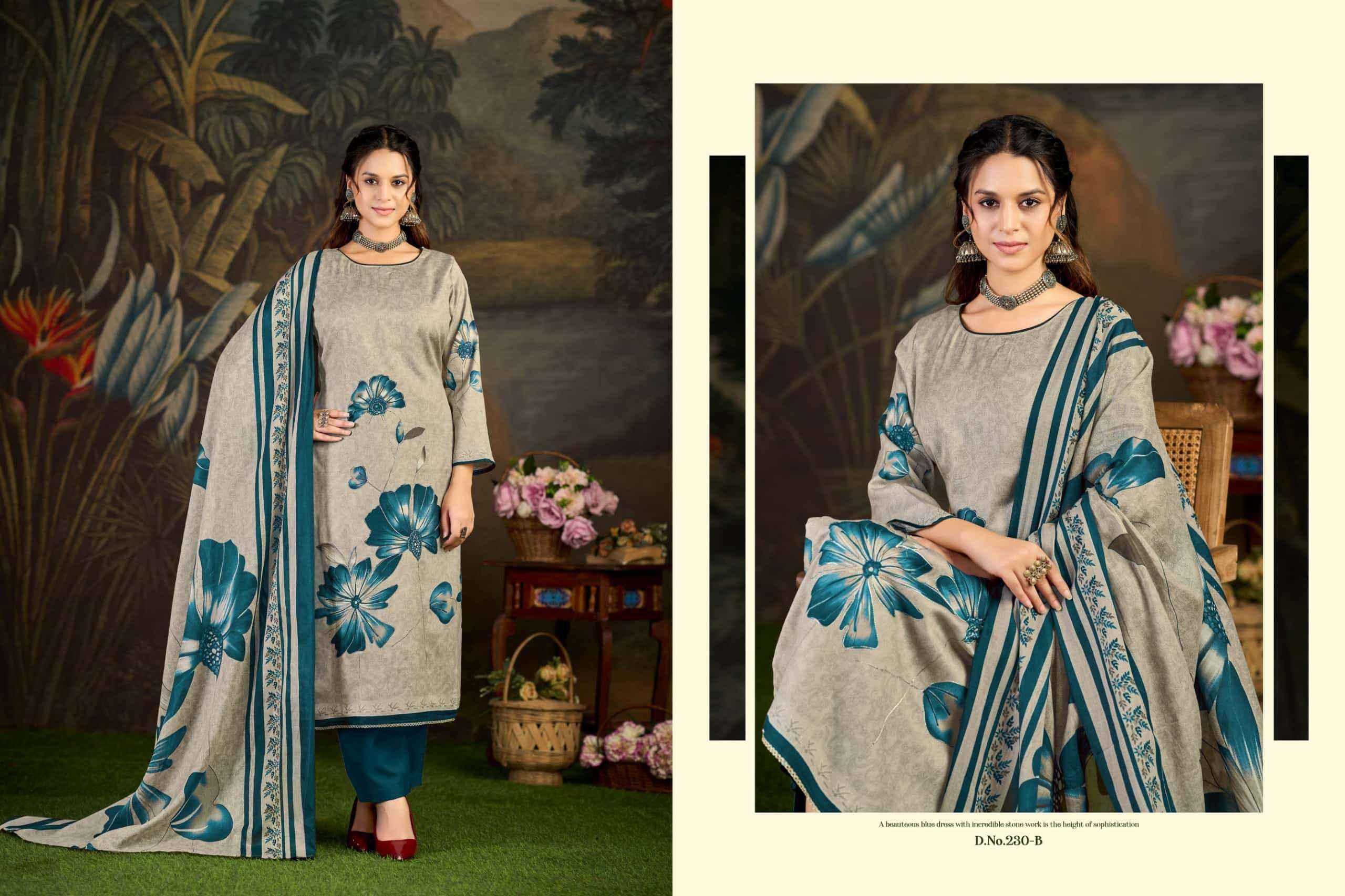 Radhika Azara Kayka 230 Designer Print Fancy Cotton Dress Wholesale Surat Rate ( 4 Pcs Catalog )