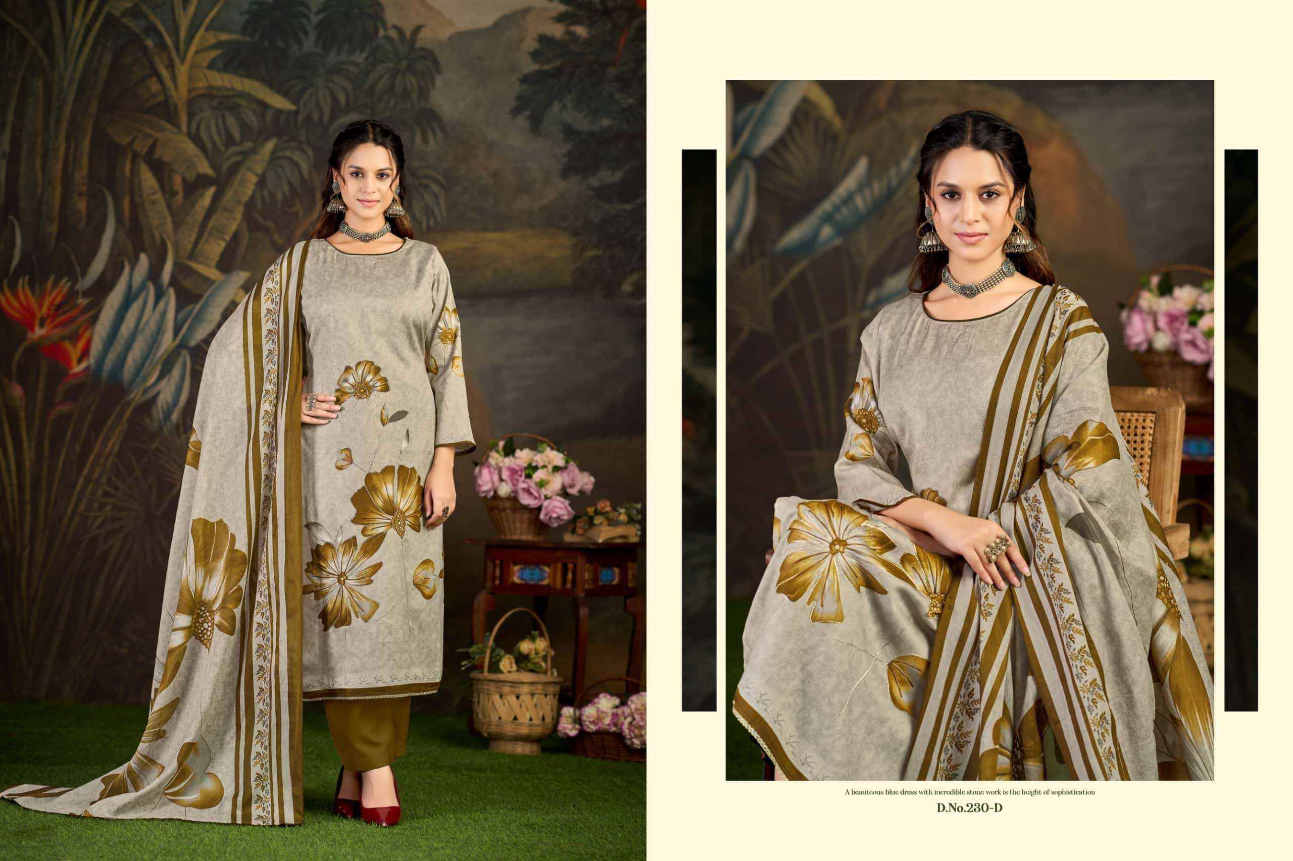 Radhika Azara Kayka 230 Designer Print Fancy Cotton Dress Wholesale Surat Rate ( 4 Pcs Catalog )