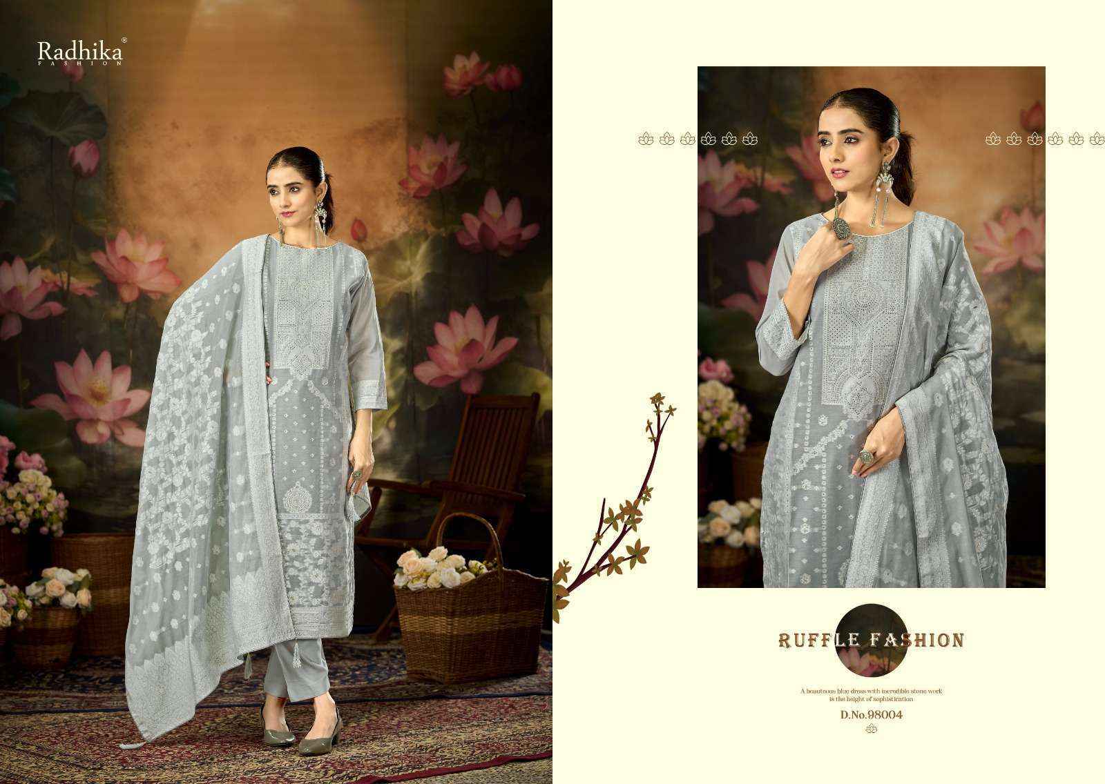 Radhika Fashion Azara Banarashi Adah Vol 12 Cotton Dress Material _ Surat Textile Bazaar ( 6 Pcs Catalog )
