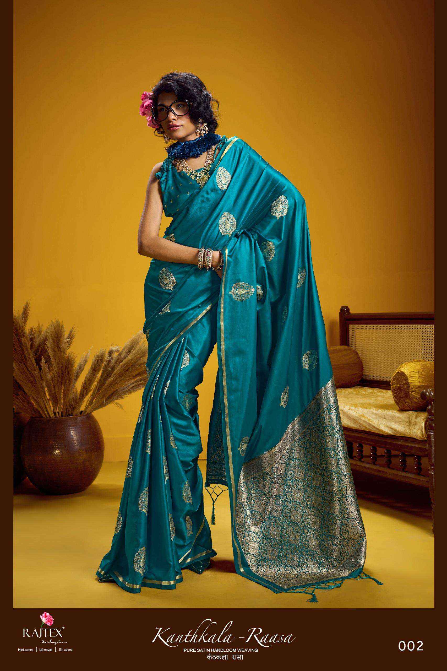 Rajtex Kanthkala Raasa Satin Handloom Saree _ Surat Wholesale Texteli Price ( 6 Pcs Catalog )