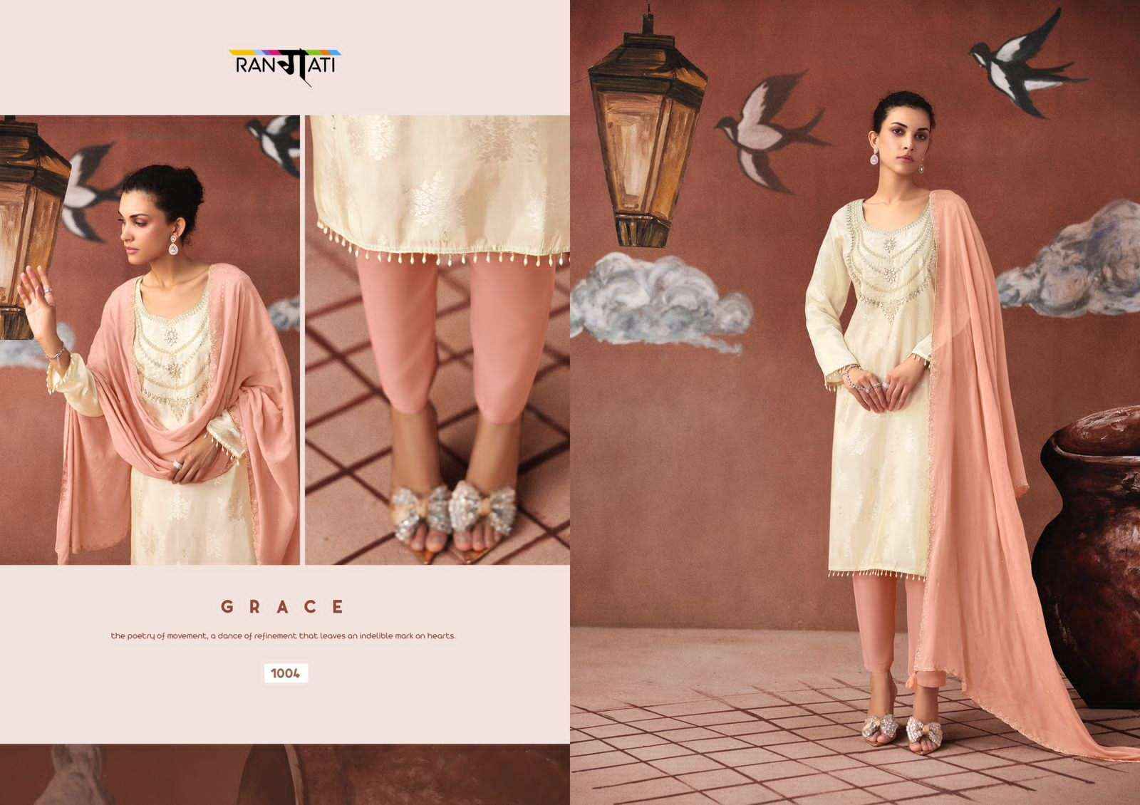 Rangati Prints Icon Partywear Style Exclusive Dress Material _ Surat Wholesale Rate ( 4 Pcs Catalog )