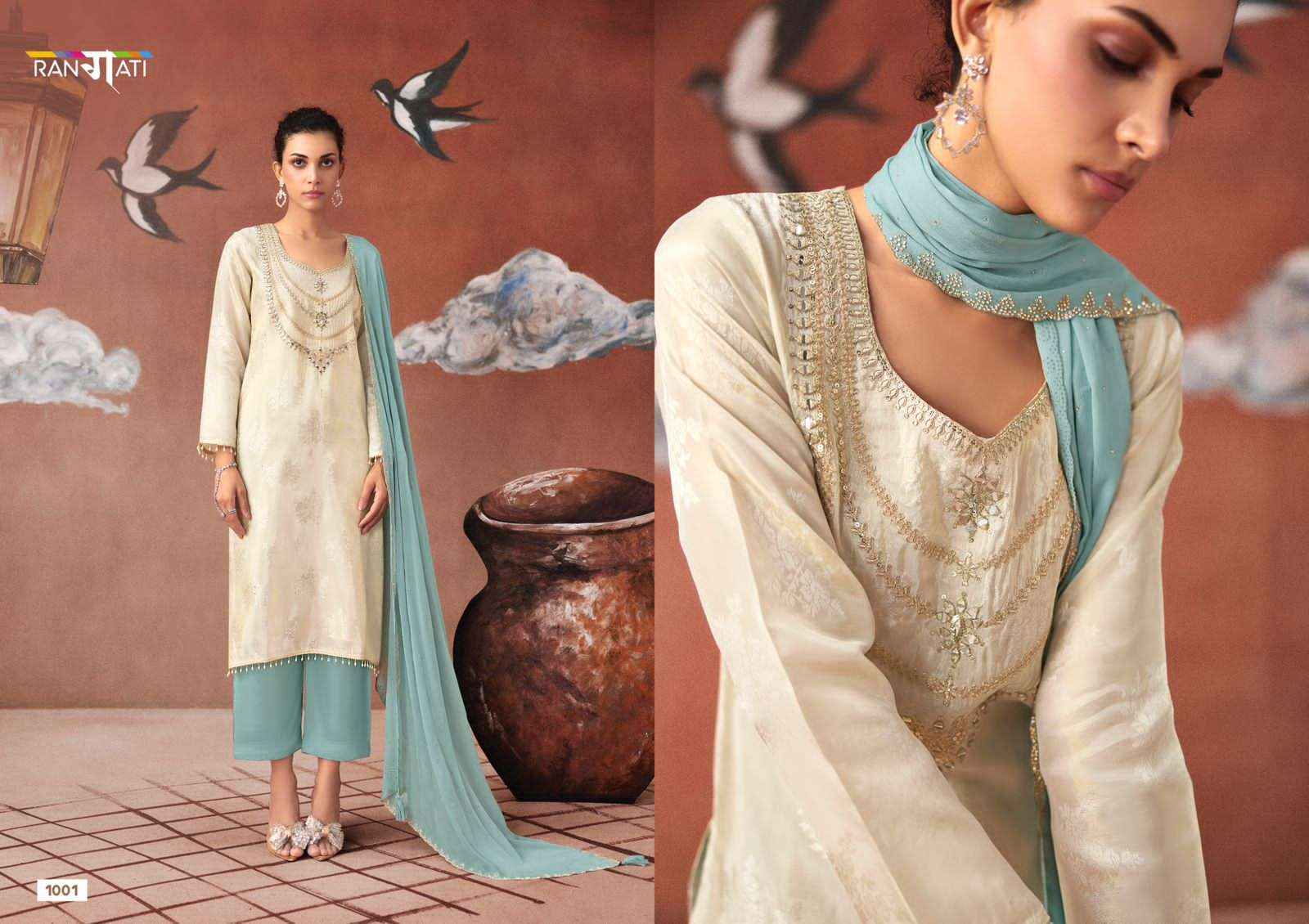 Rangati Prints Icon Partywear Style Exclusive Dress Material _ Surat Wholesale Rate ( 4 Pcs Catalog )