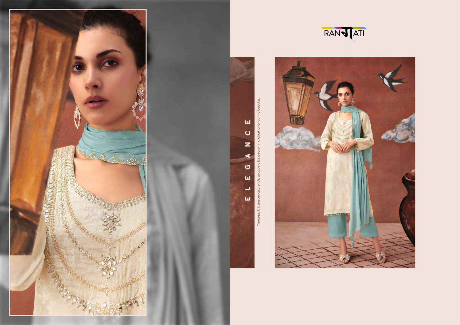 Rangati Prints Icon Partywear Style Exclusive Dress Material _ Surat Wholesale Rate ( 4 Pcs Catalog )