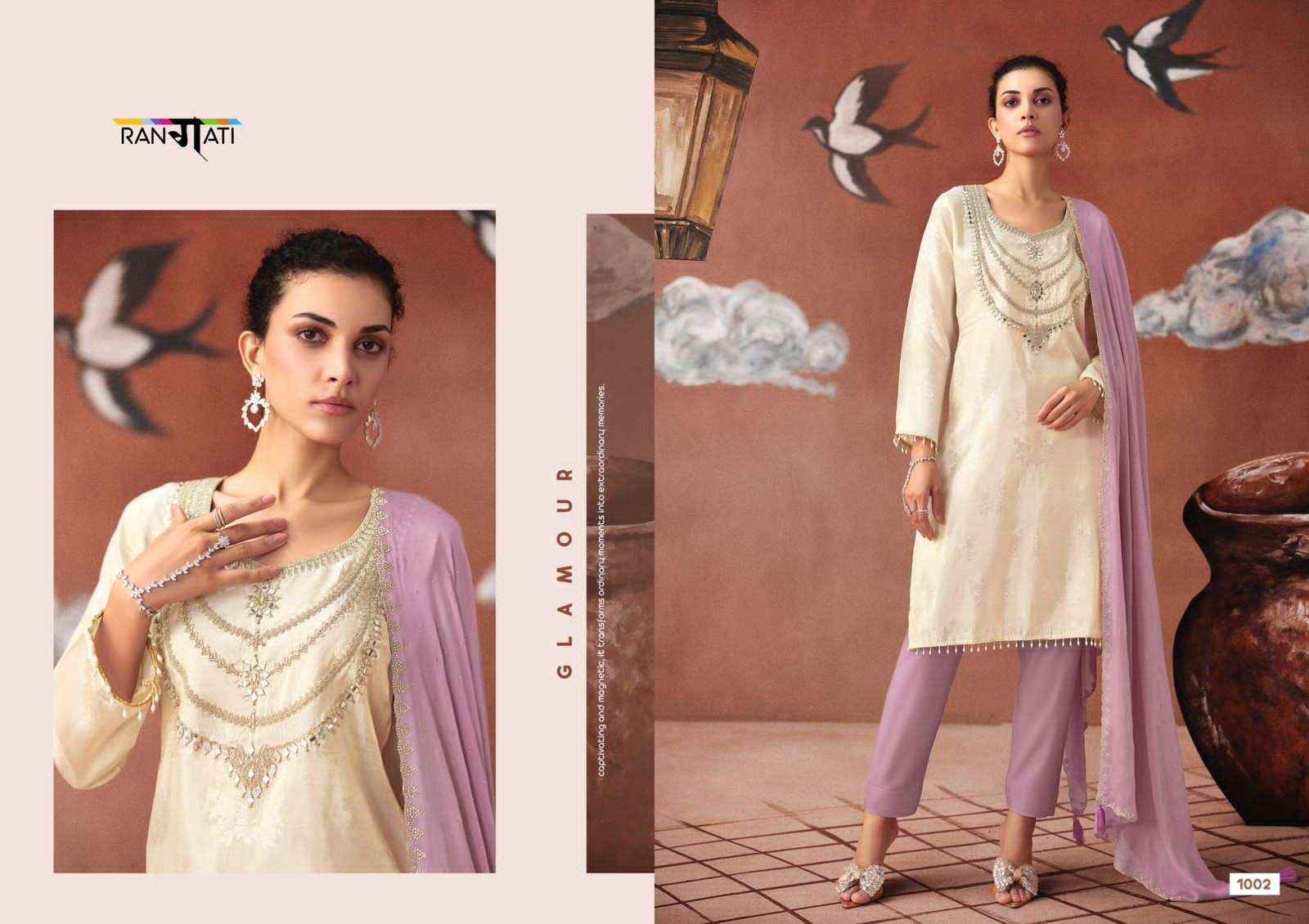 Rangati Prints Icon Partywear Style Exclusive Dress Material _ Surat Wholesale Rate ( 4 Pcs Catalog )