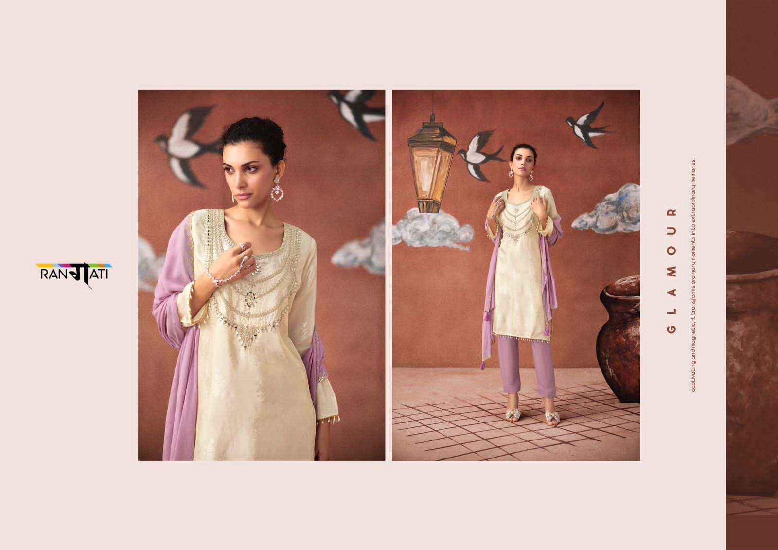 Rangati Prints Icon Partywear Style Exclusive Dress Material _ Surat Wholesale Rate ( 4 Pcs Catalog )