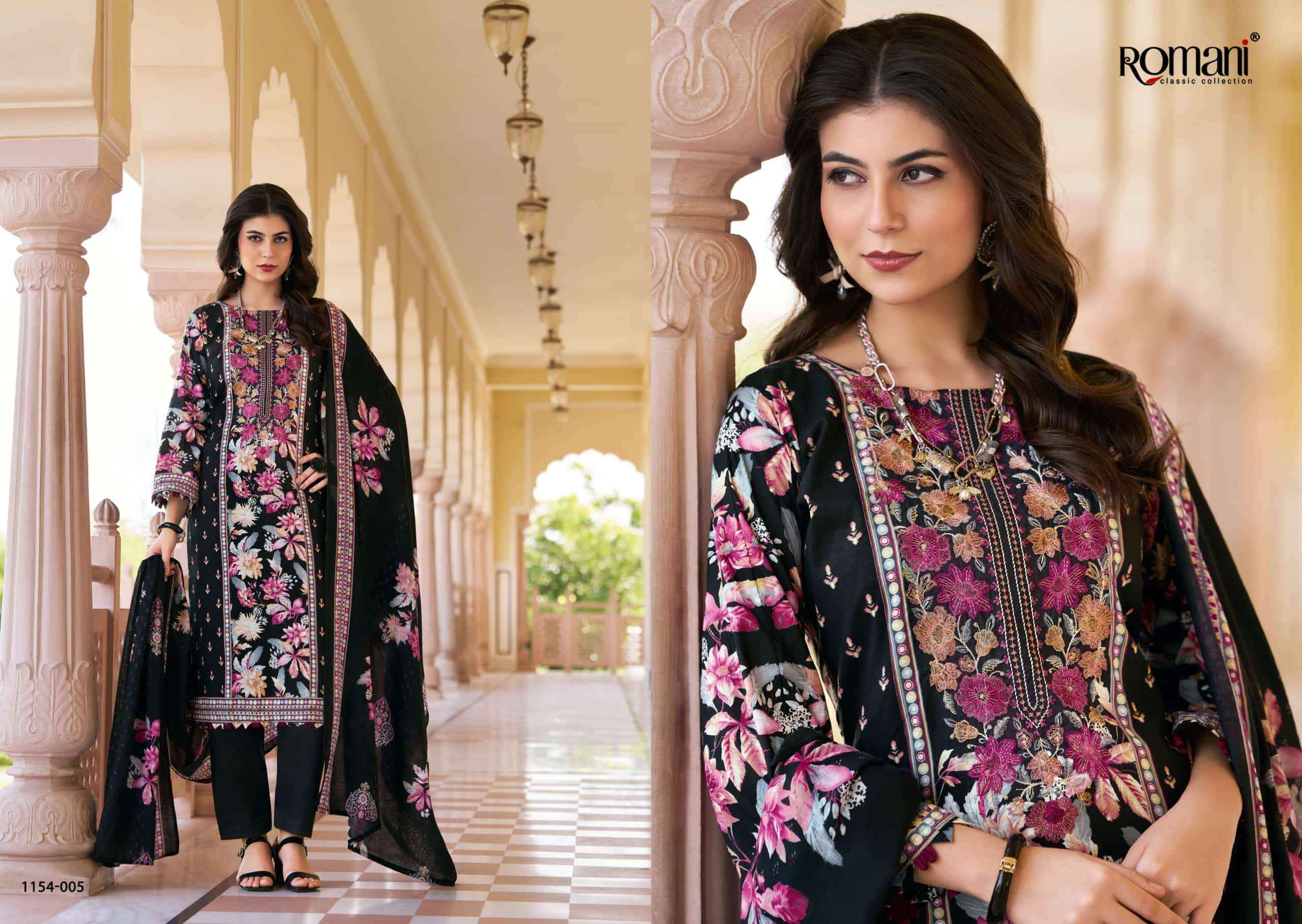 Romani Aarzu Vol 34 Unstitch Cotton Ladies Dress _ Wholesale Surat Rate ( 8 Pcs Catalog )